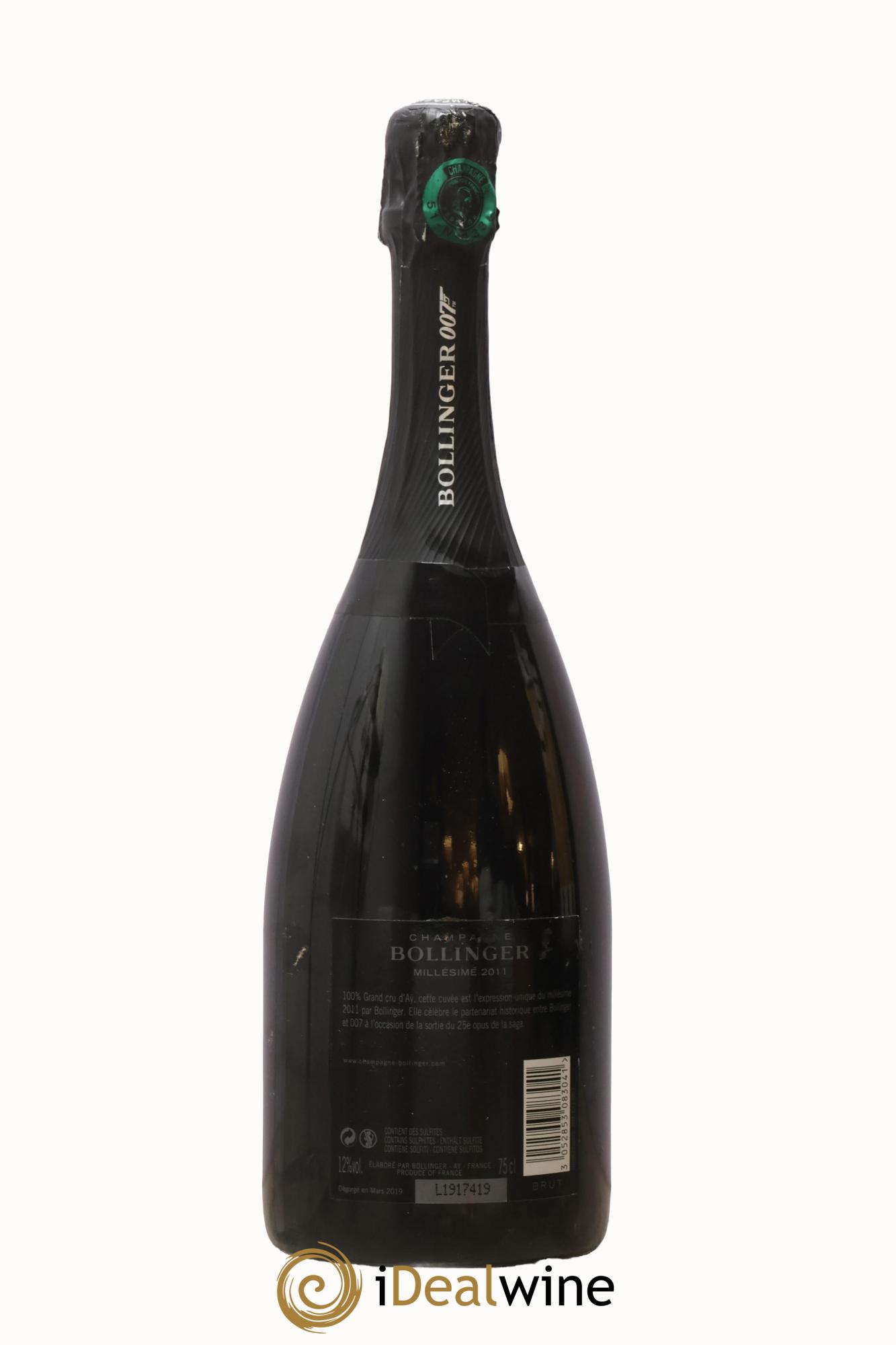 James Bond 007 Bollinger 2011 - Lot de 1 bouteille - 1
