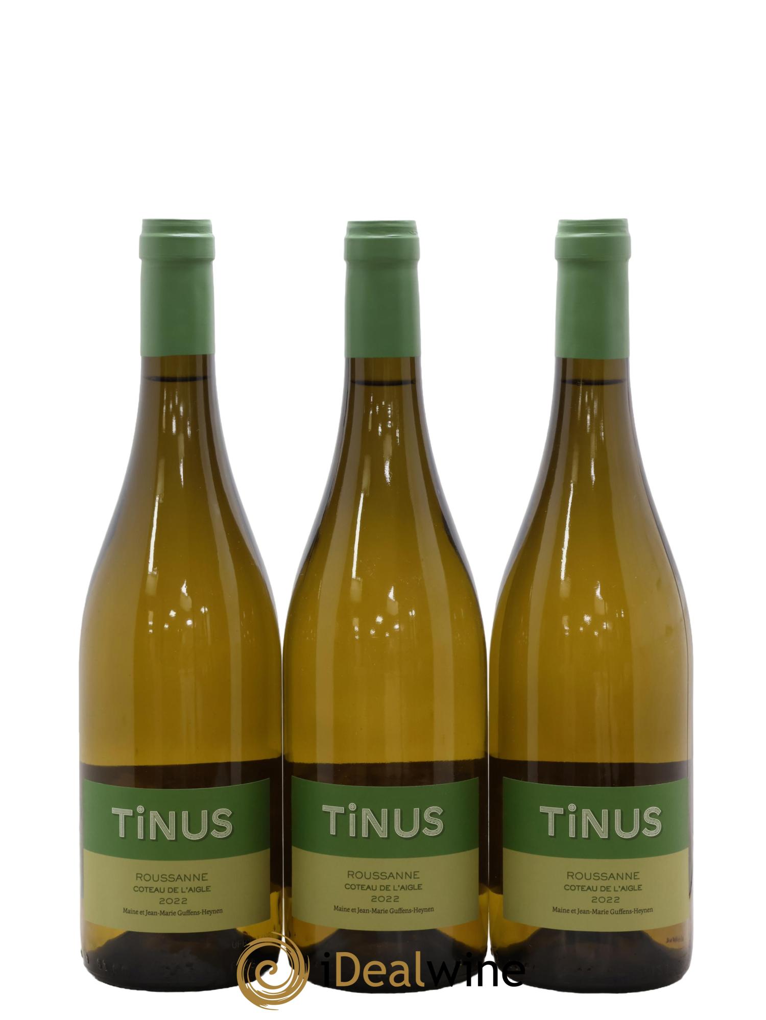 Vin de France Château des Tourettes Tinus Roussanne Coteau de l'Aigle Jean-Marie Guffens 2022 - Lot de 3 bouteilles - 0