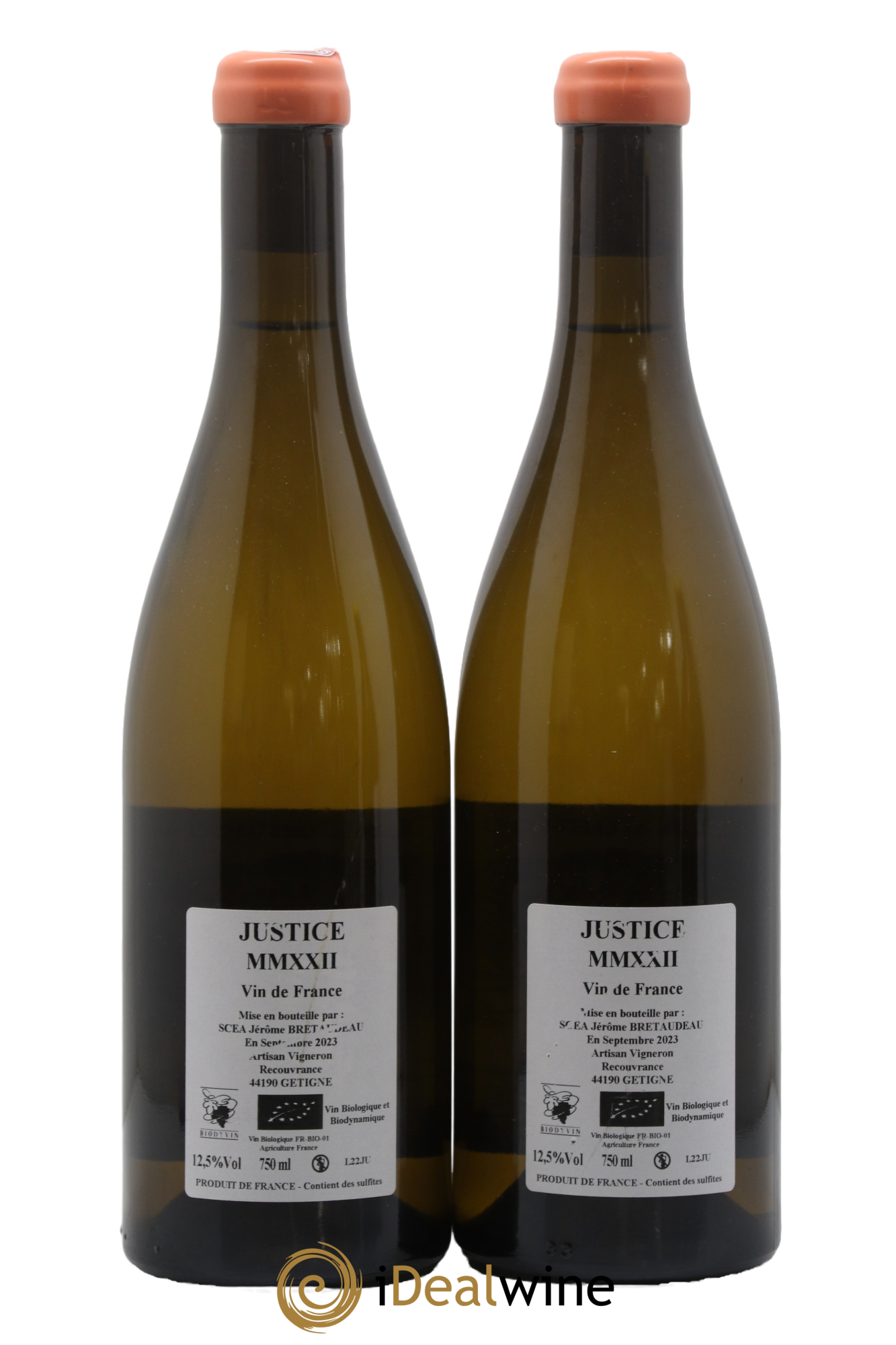 Vin de France La Justice Jérôme Bretaudeau - Domaine de Bellevue 2022 - Lot de 2 bouteilles - 1