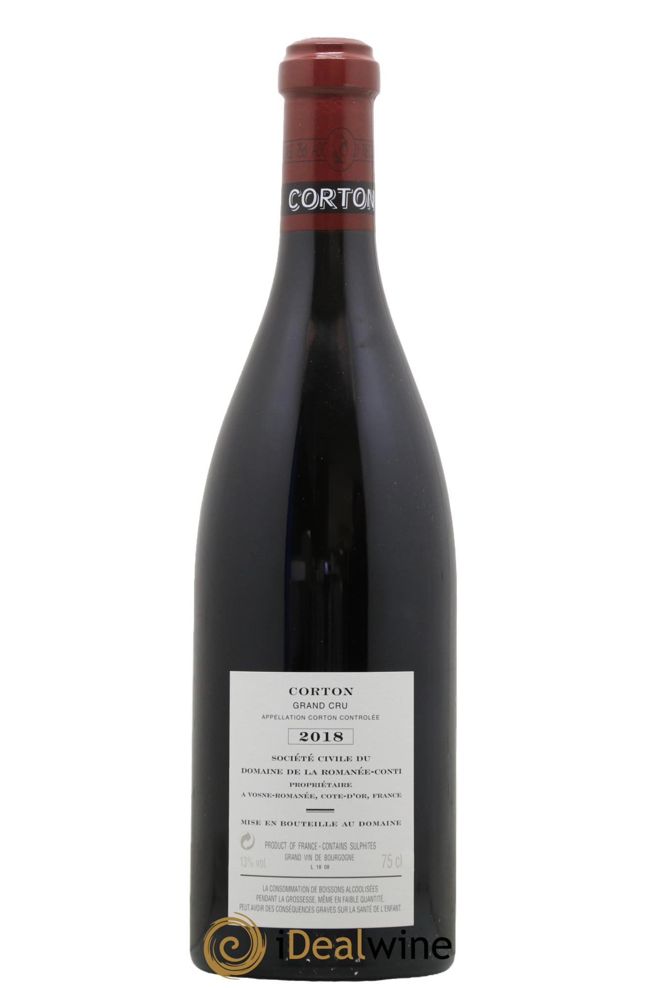 Corton Grand Cru Domaine de la Romanée-Conti 2018 - Posten von 1 Flasche - 1