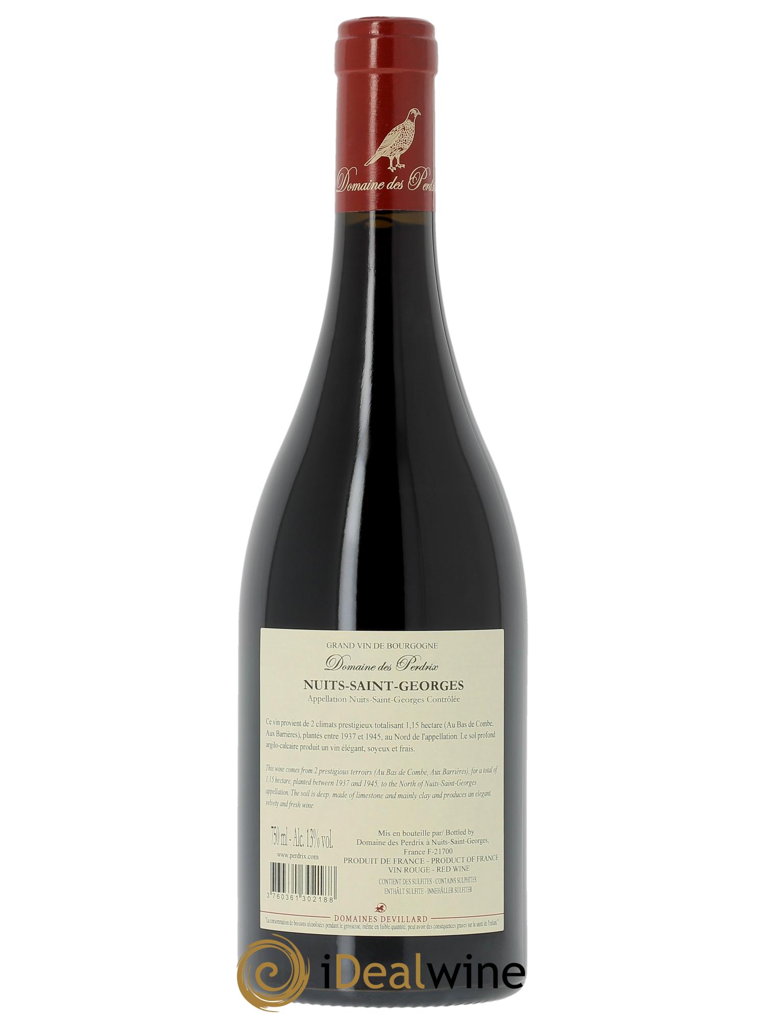 Nuits-Saint-Georges Perdrix (Domaine des)  2023 - Lot de 1 bouteille - 1