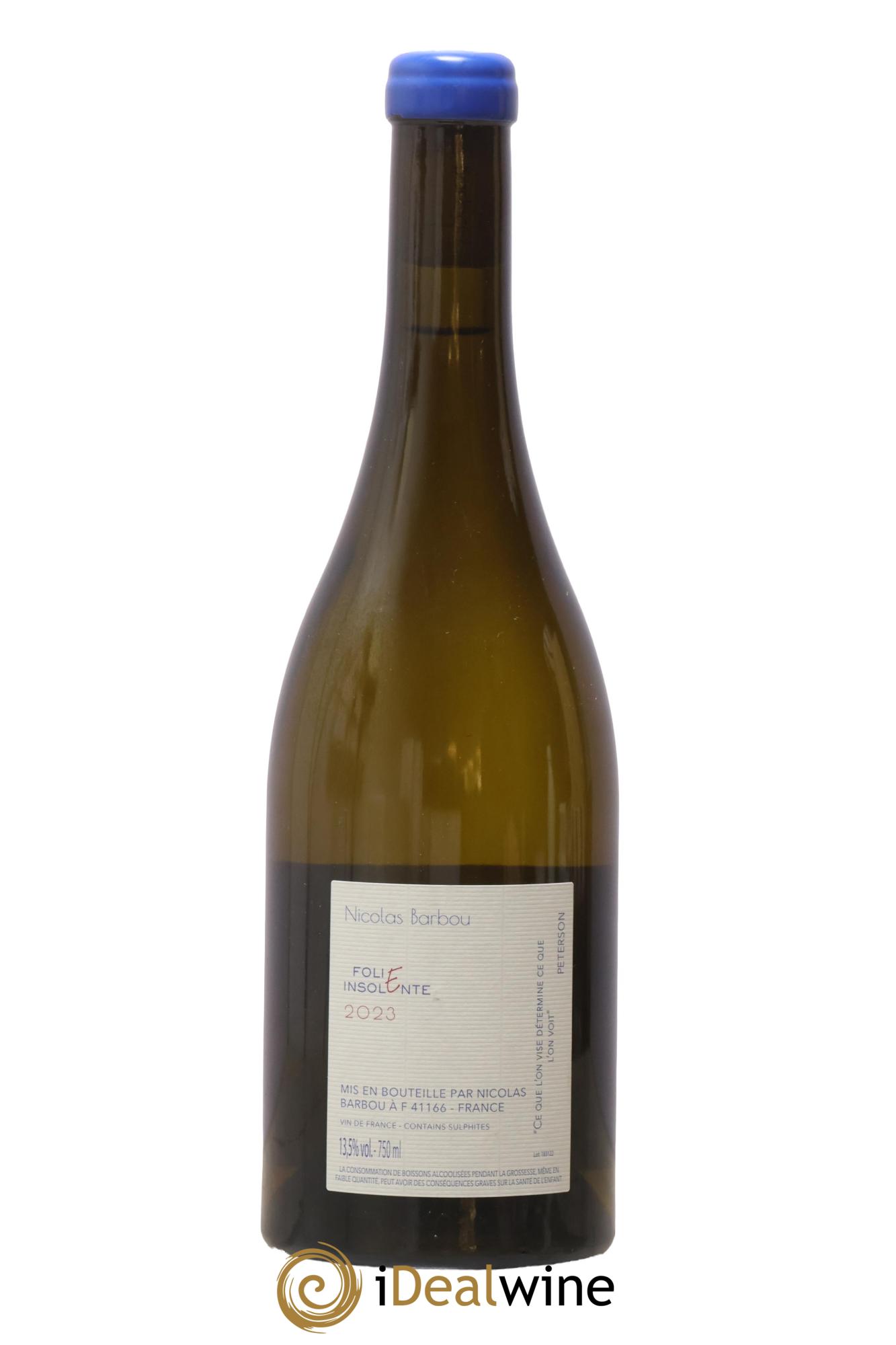 Touraine-Oisly Folie Insolente Nicolas Barbou 2023 - Lot of 1 bottle - 1