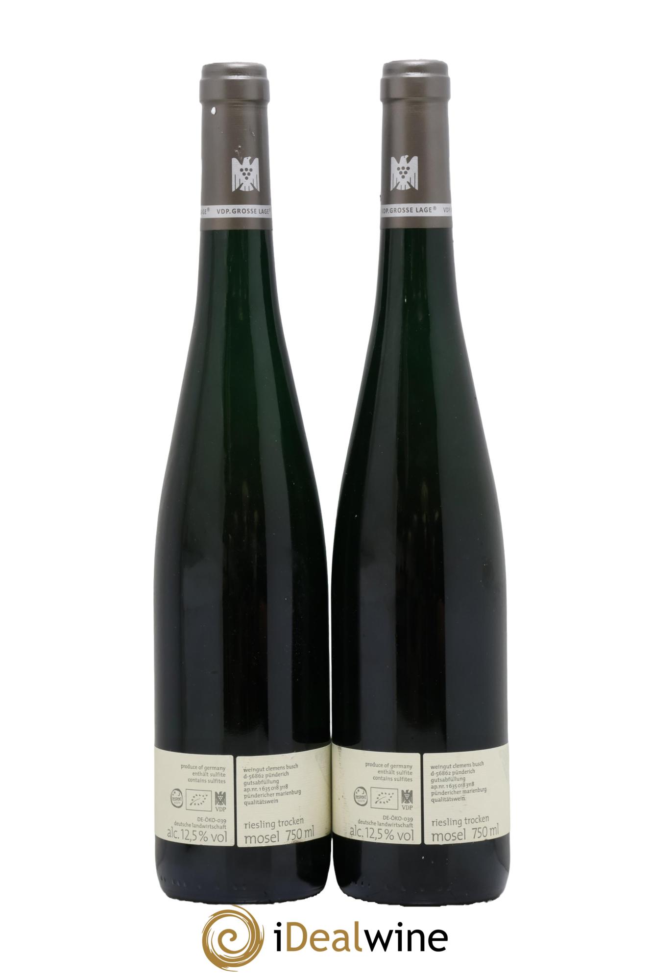 Allemagne Mosel-Saar Riesling Marienburg Falkenlay Clemens Bush 2017 - Lot of 2 bottles - 1