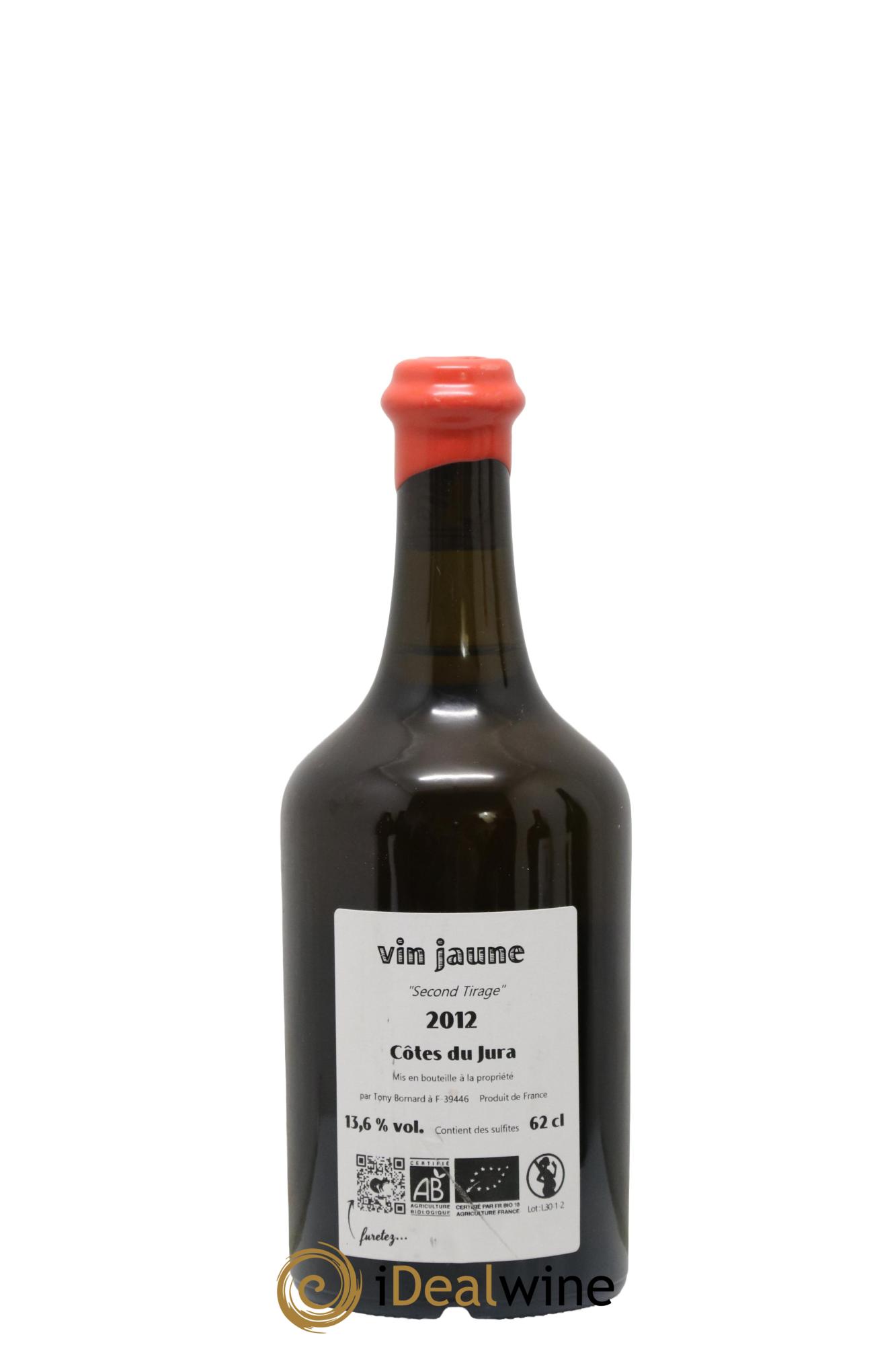 Côtes du Jura Vin Jaune Second TirageTony Bornard 2012 - Lot de 1 clavelin - 1