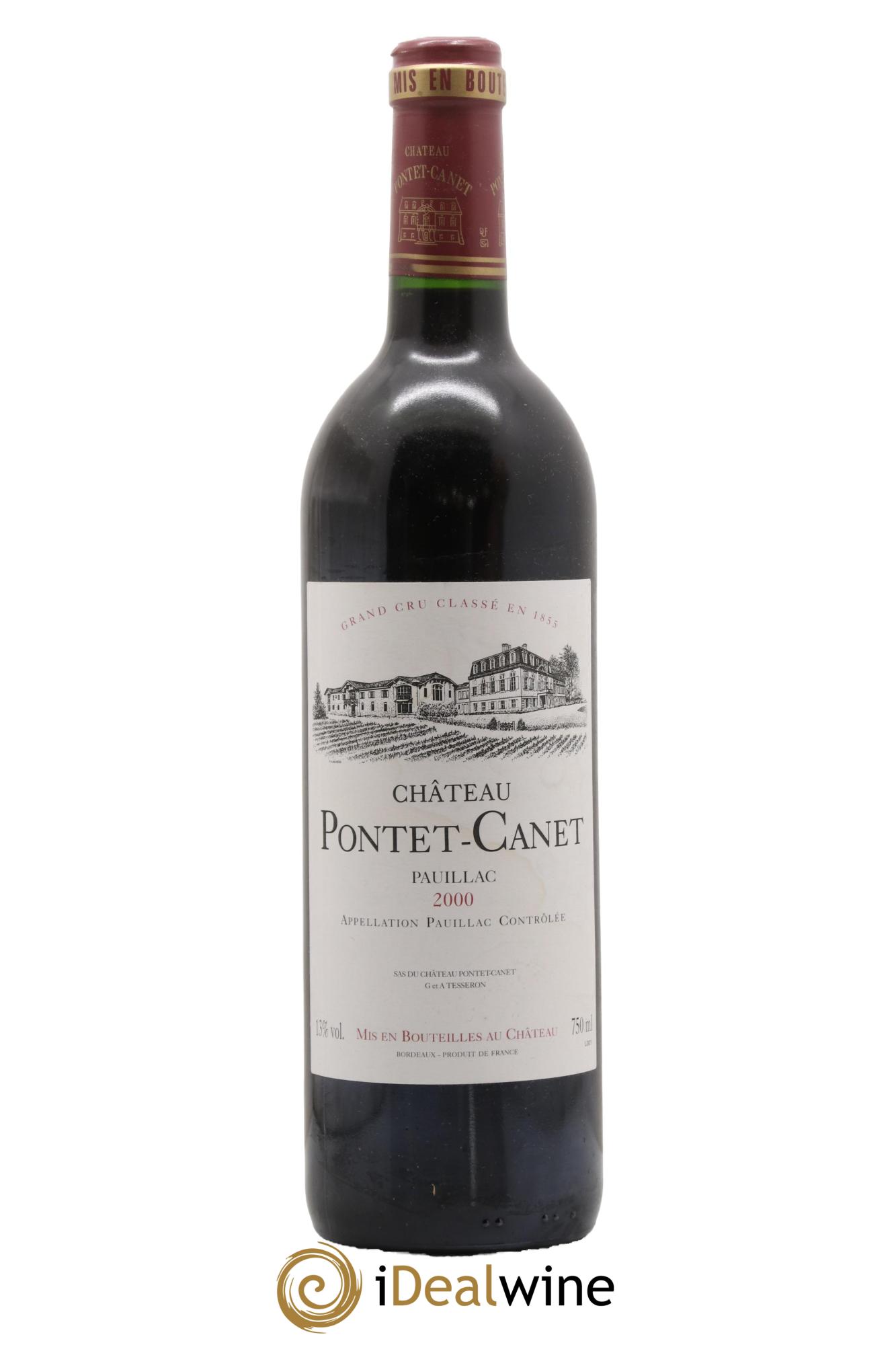Château Pontet Canet 5ème Grand Cru Classé 2000 - Lot de 1 bouteille - 0