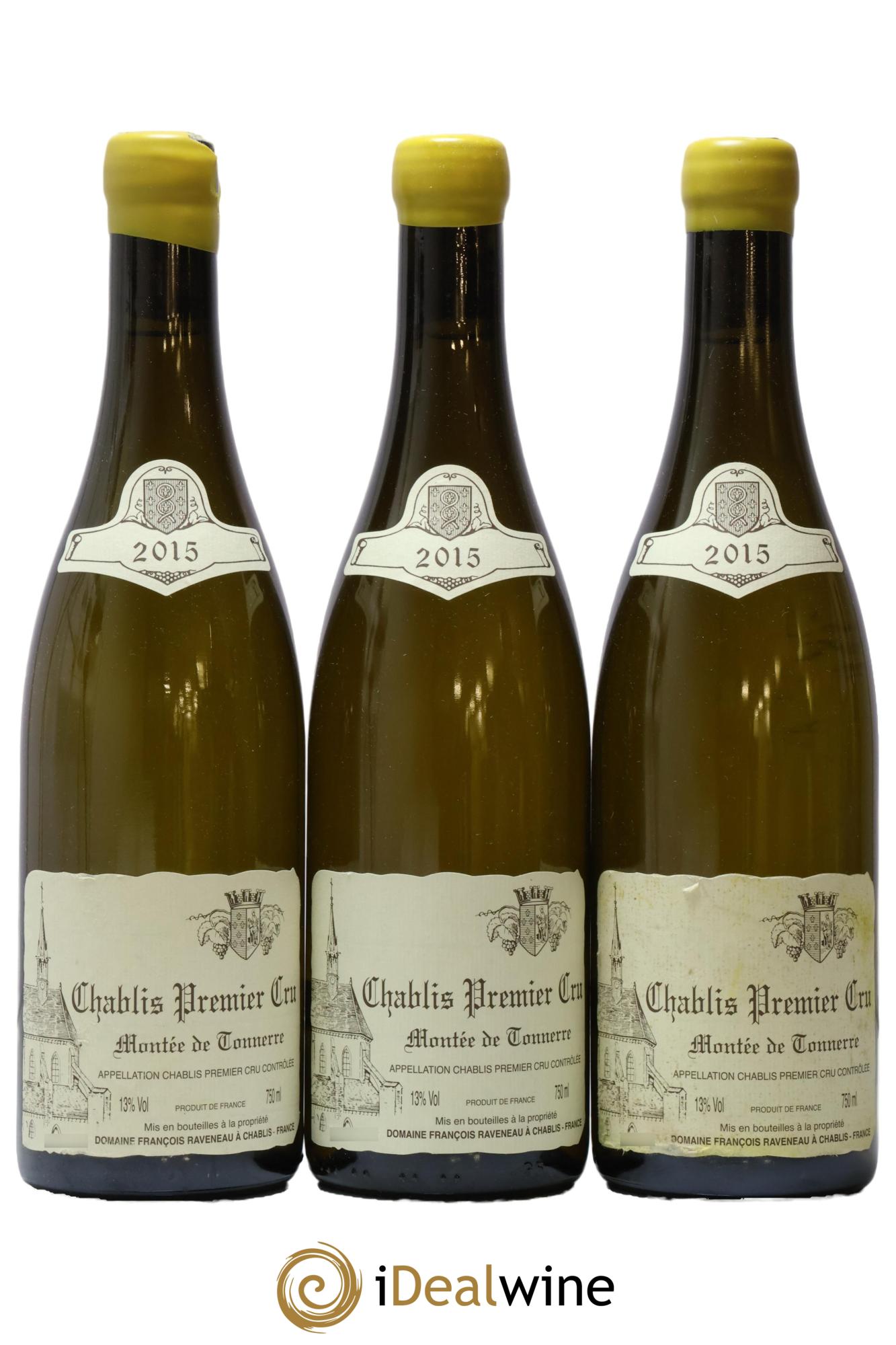 Chablis 1er Cru Montée de Tonnerre Raveneau (Domaine) 2015 - Lot of 3 bottles - 0