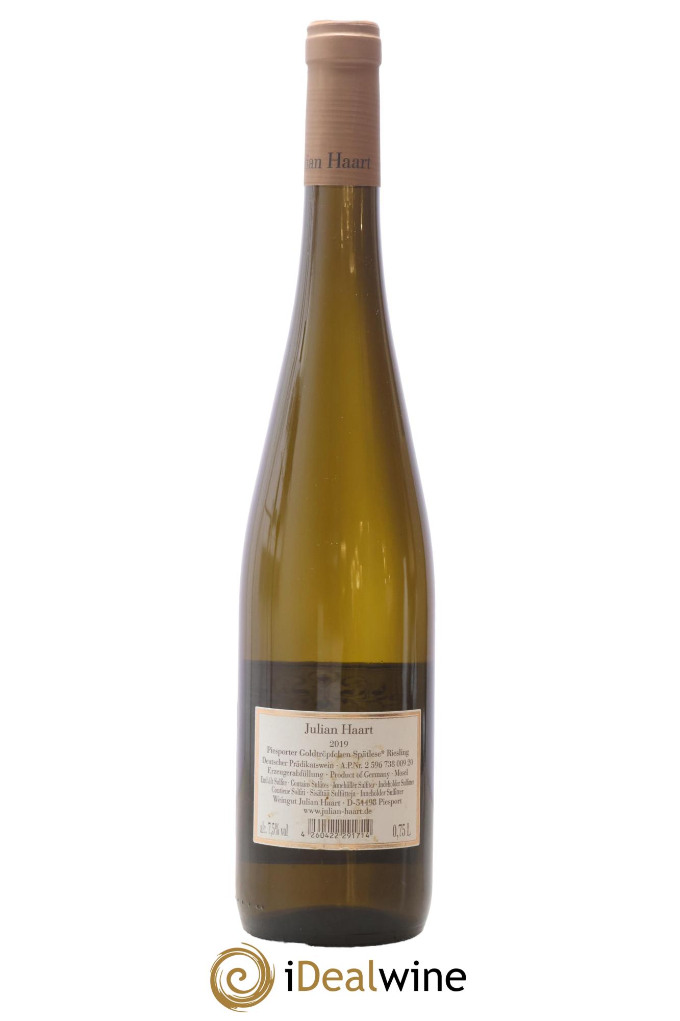 Allemagne Goldtropfchen Spatlese Julian Haart 2019 - Posten von 1 Flasche - 1