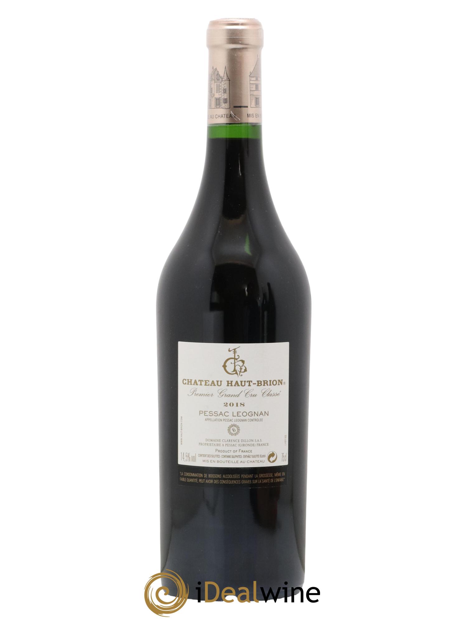 Château Haut Brion 1er Grand Cru Classé 2018 - Lot de 1 bouteille - 1