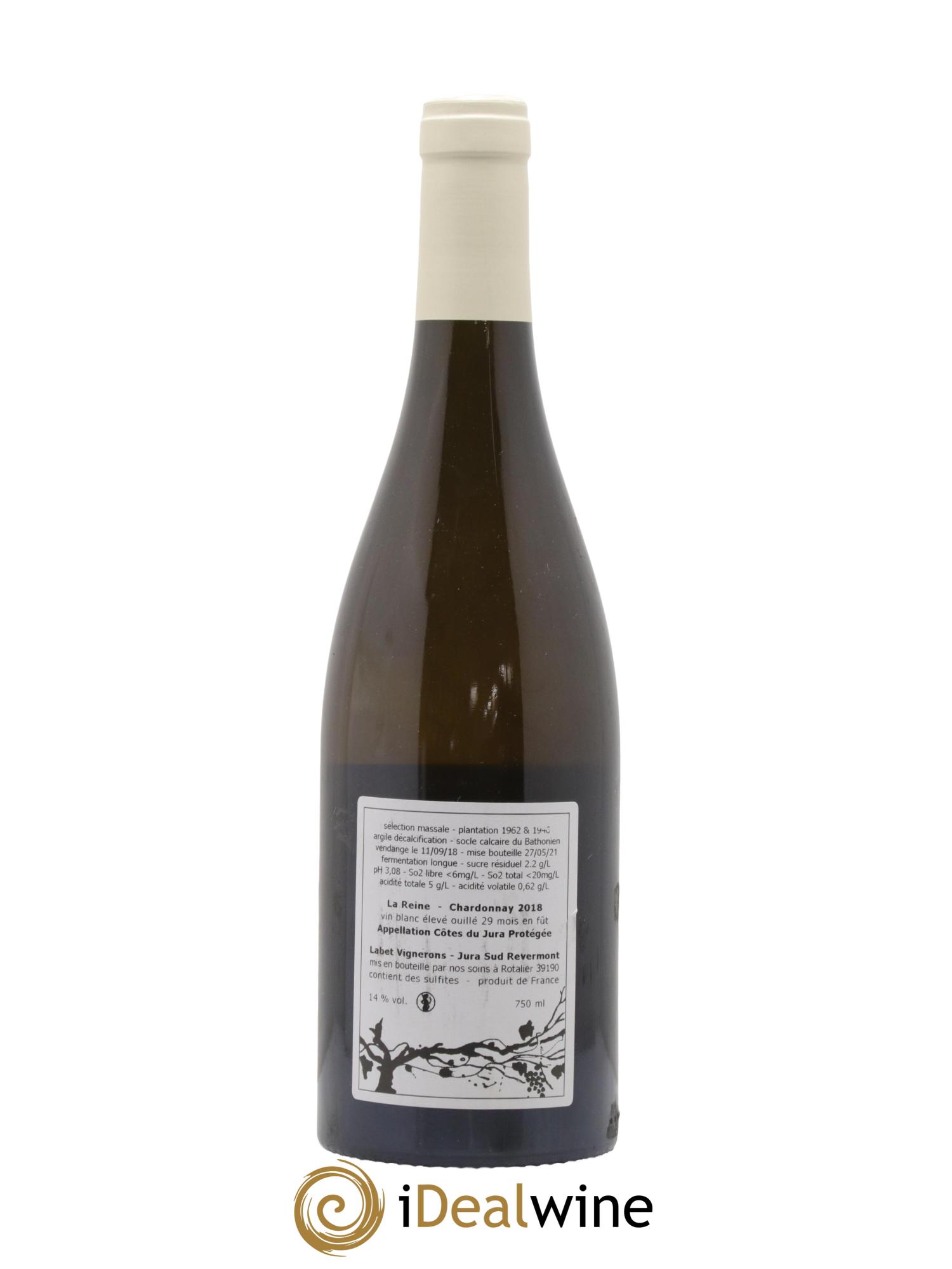 Côtes du Jura Chardonnay La Reine Romain - Julien - Charline Labet 2018 - Lot de 1 bouteille - 1