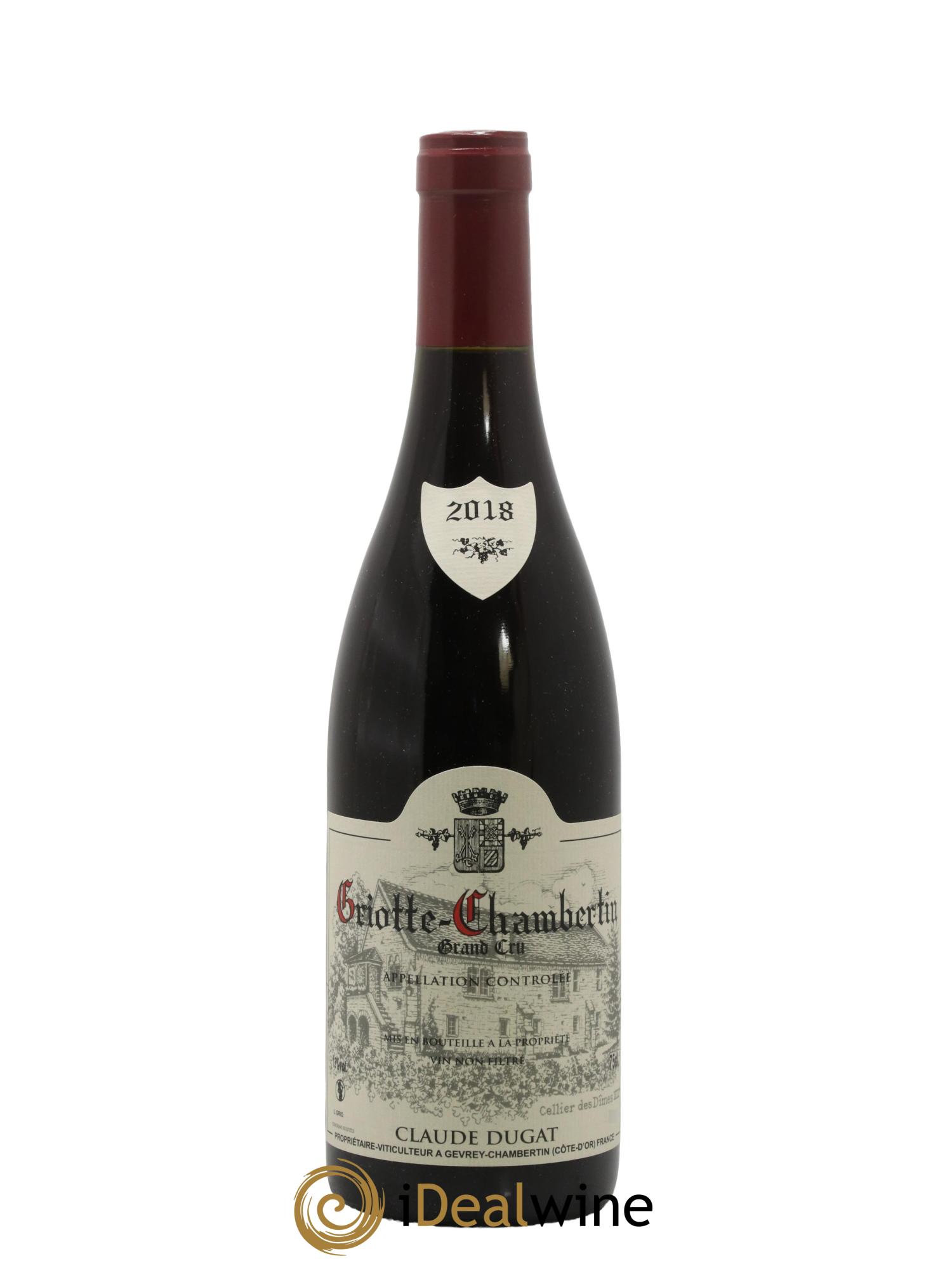 Griotte-Chambertin Grand Cru Claude Dugat 2018 - Lot de 1 bouteille - 0