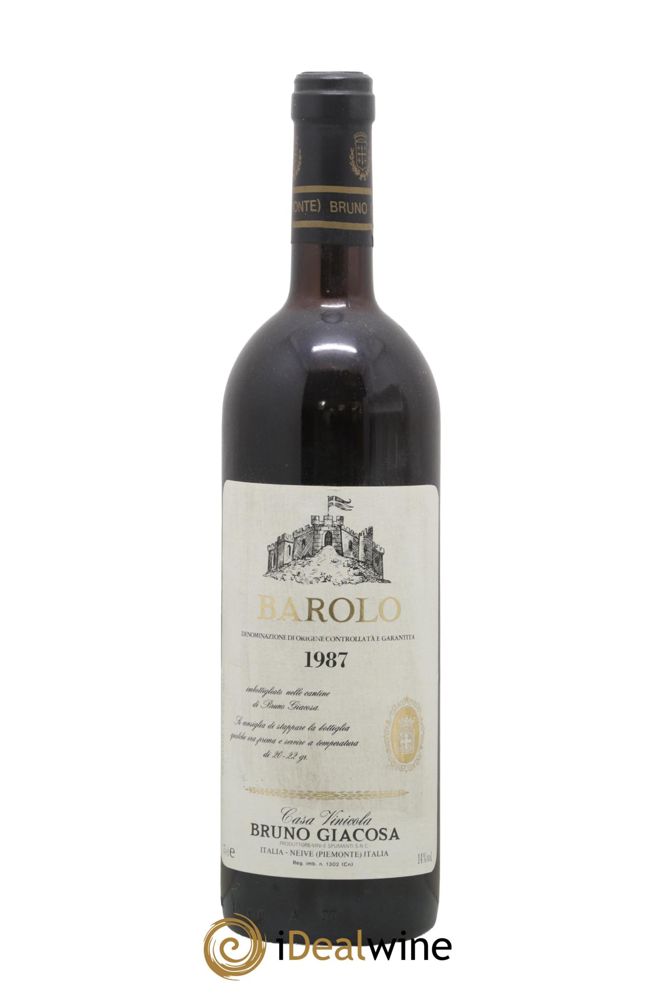 Barolo DOCG Azienda Agricola Falletto di Bruno Giacosa 1987 - Lot de 1 bouteille - 0