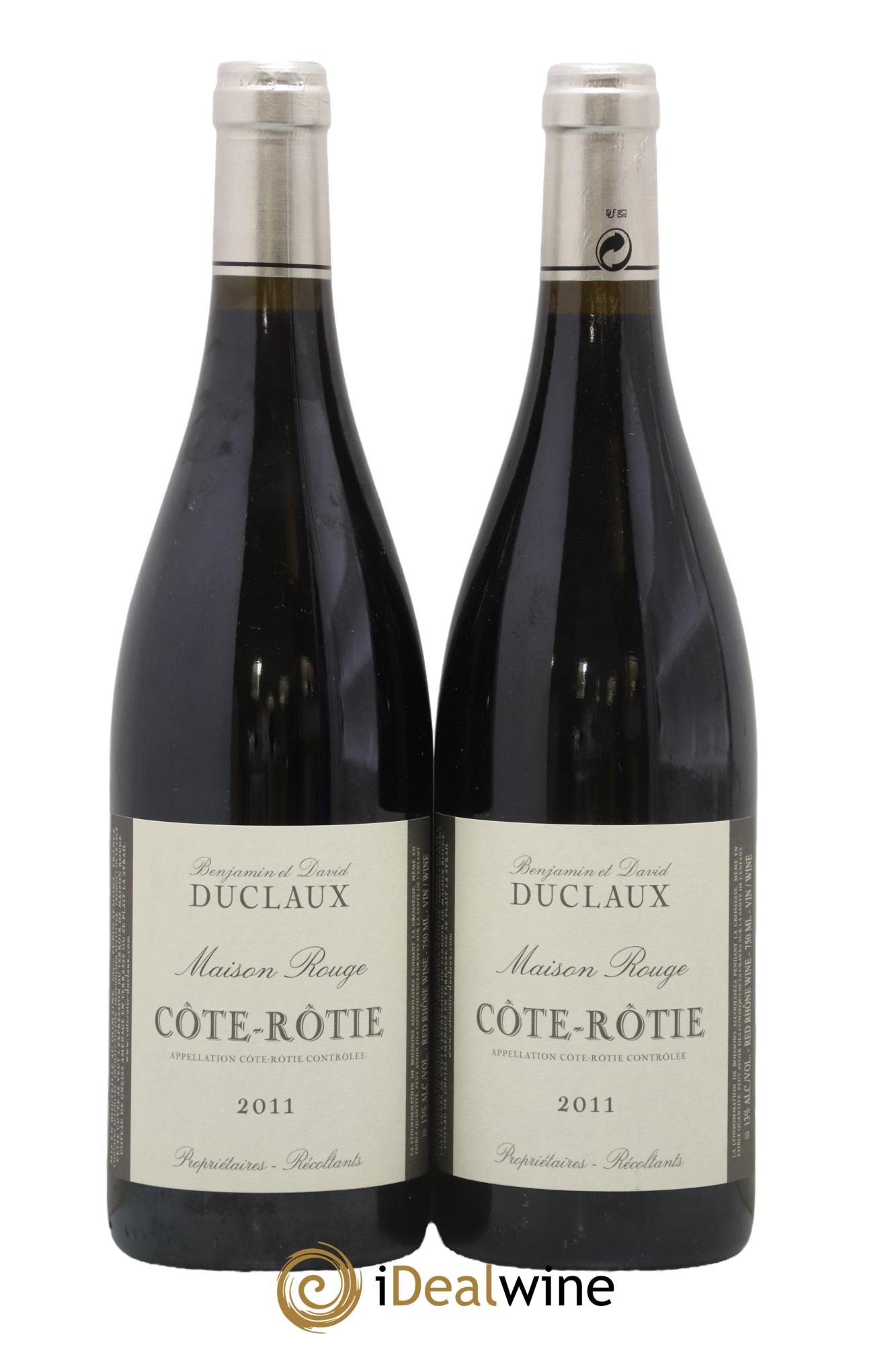Côte-Rôtie Maison Rouge Domaine Duclaux 2011 - Lot de 2 bouteilles - 0