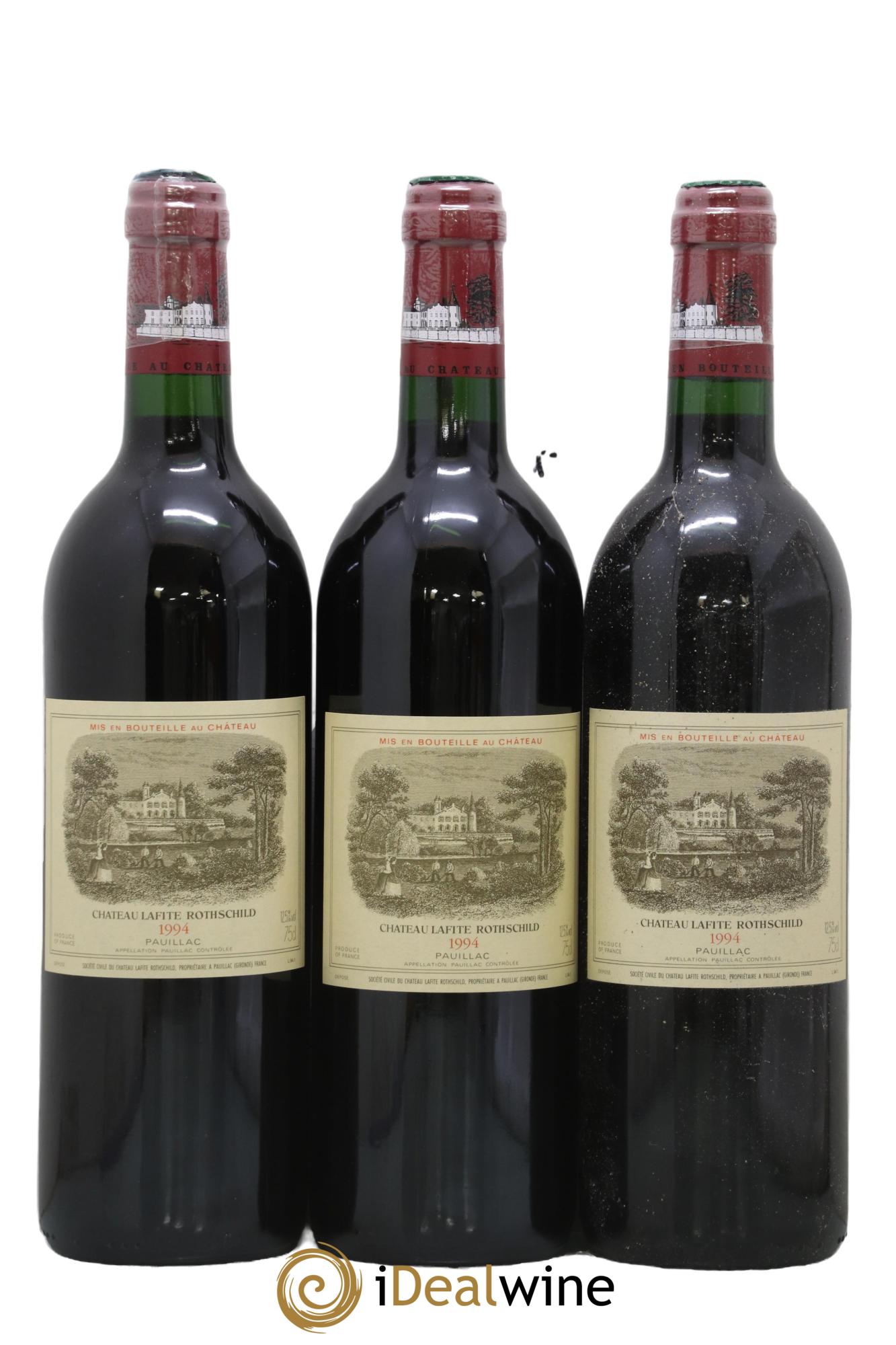 Château Lafite Rothschild 1er Grand Cru Classé  1994 - Lot of 3 bottles - 0