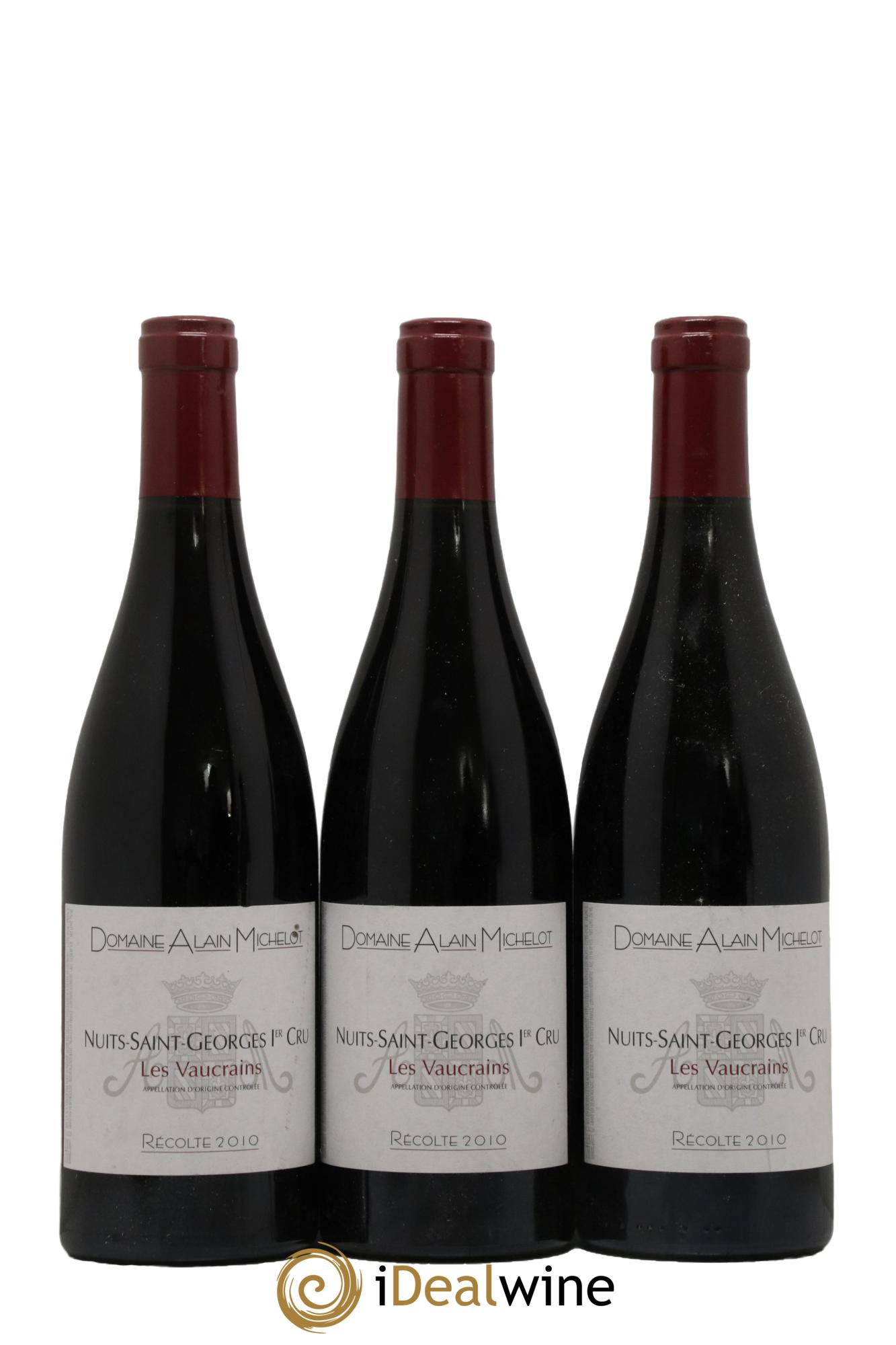 Nuits Saint-Georges 1er Cru Les Vaucrains Alain Michelot (Domaine) 2010 - Lot de 3 bouteilles - 0