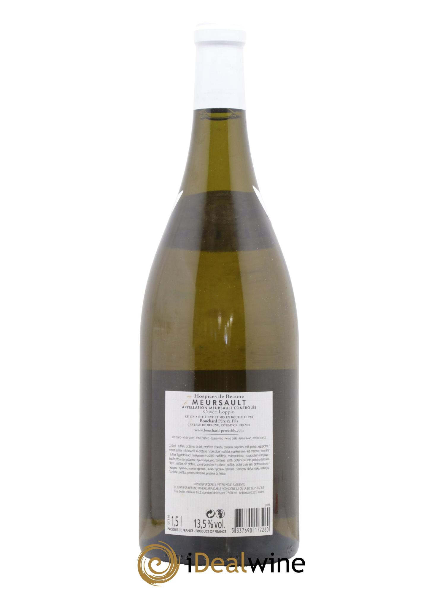 Meursault Cuvée Loppin Hospices de Beaune Bouchard Père et Fils 2016 - Posten von 1 Magnum - 1