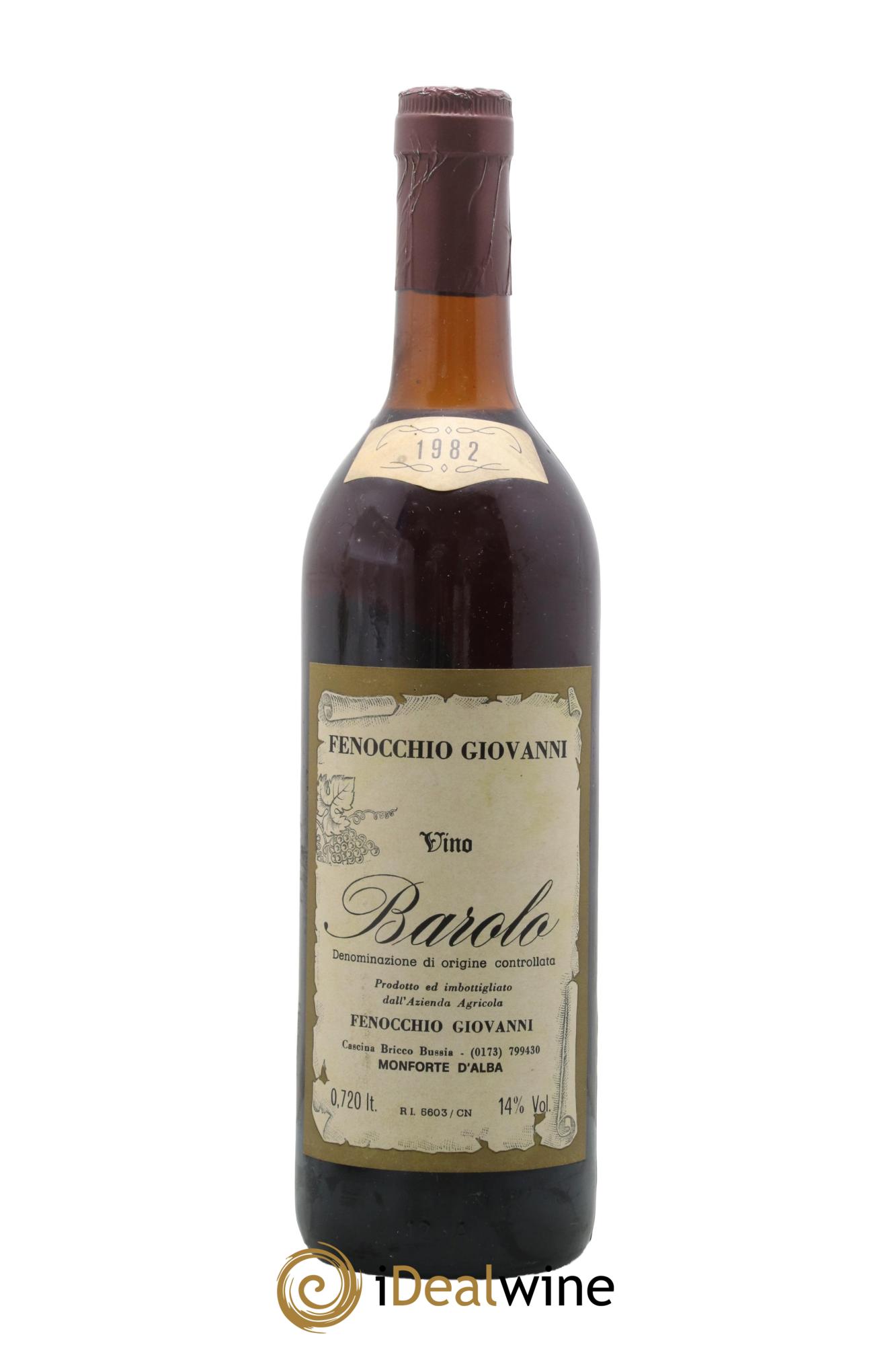 Barolo Fenocchio Giovanni 1982 - Lot de 1 bouteille - 0