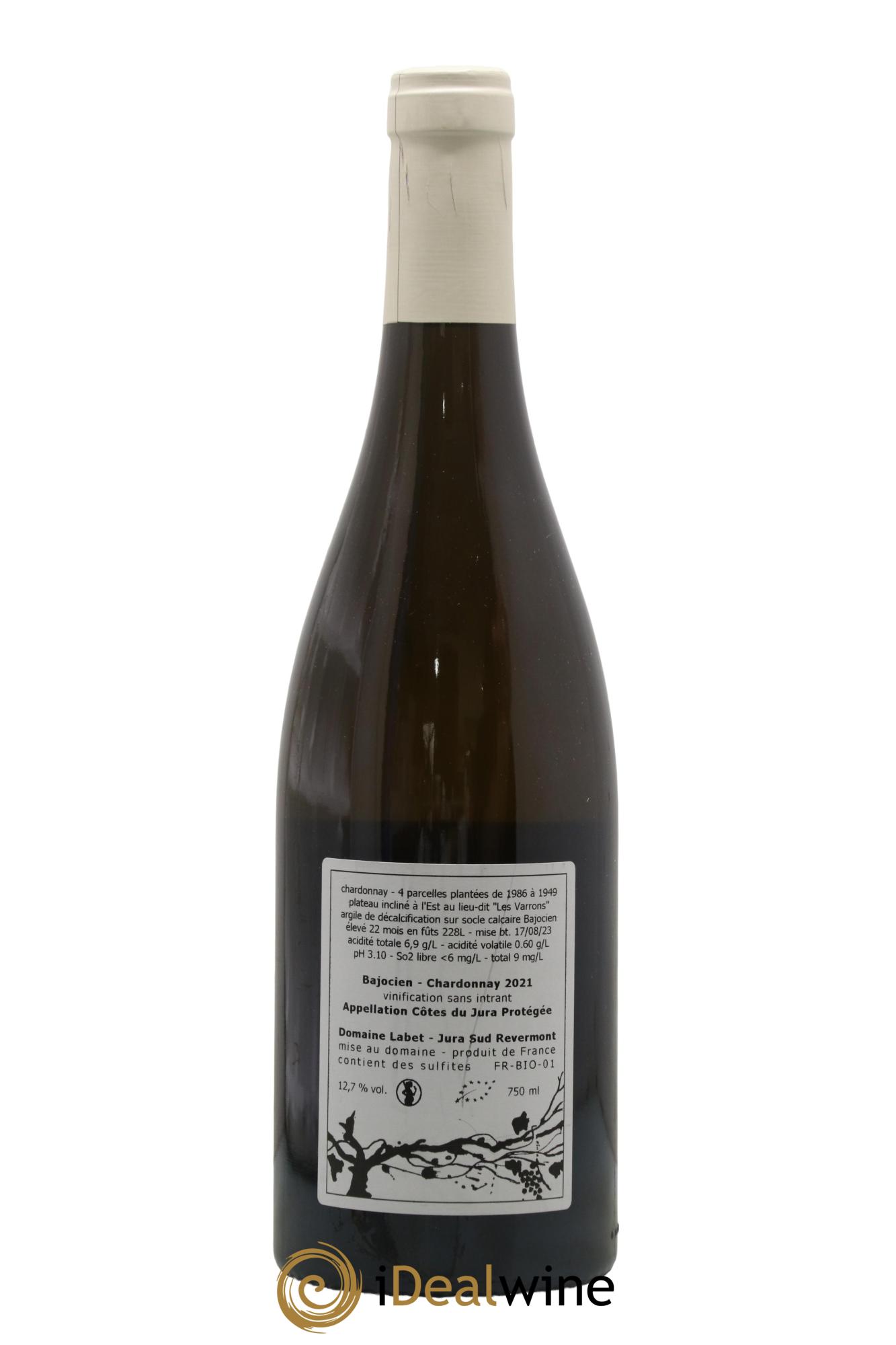 Côtes du Jura Chardonnay Bajocien Romain - Julien  - Charline Labet 2021 - Lot of 1 bottle - 1
