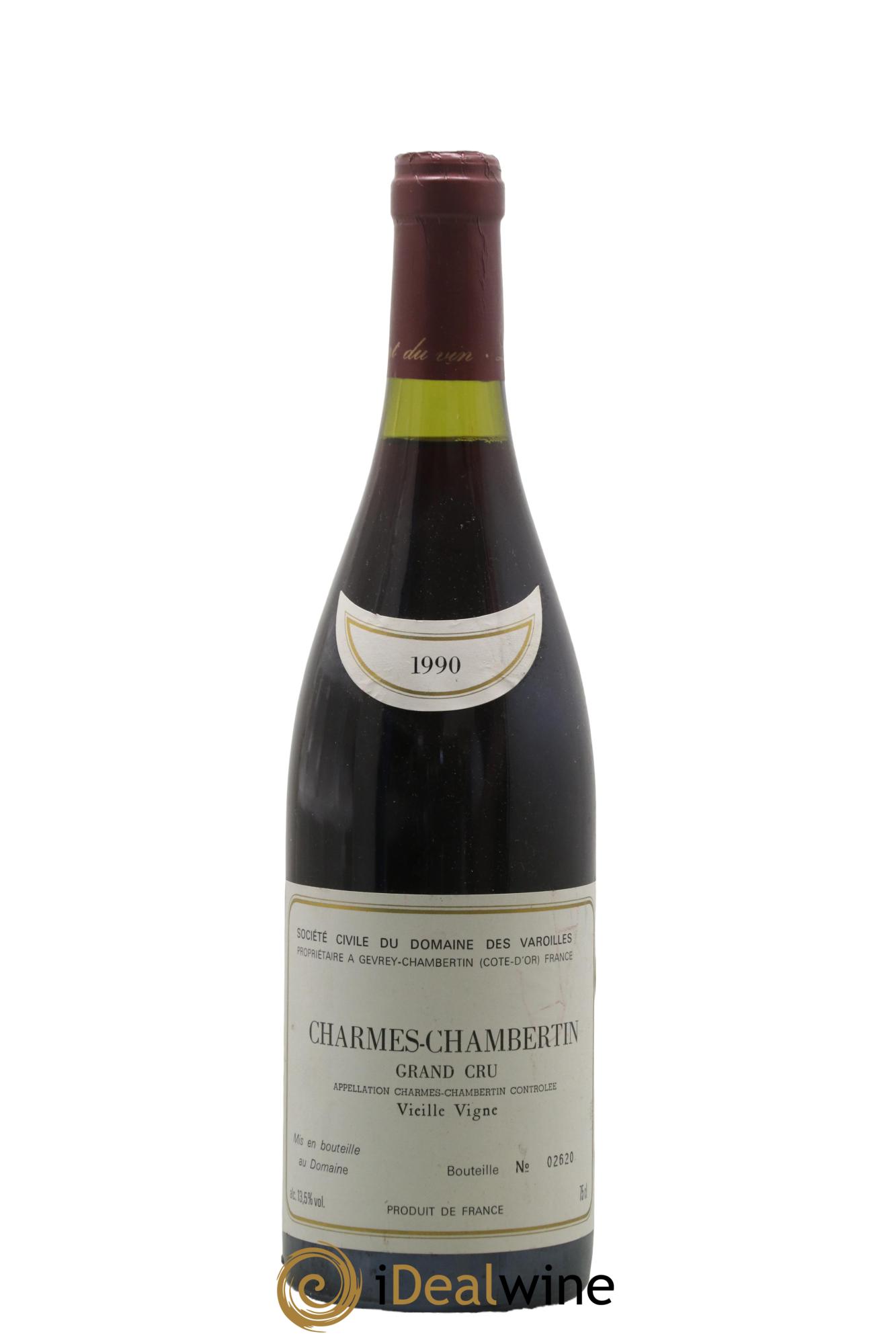 Charmes-Chambertin Grand Cru Vieilles Vignes Domaine des Varoilles 1990 - Lot de 1 bouteille - 0