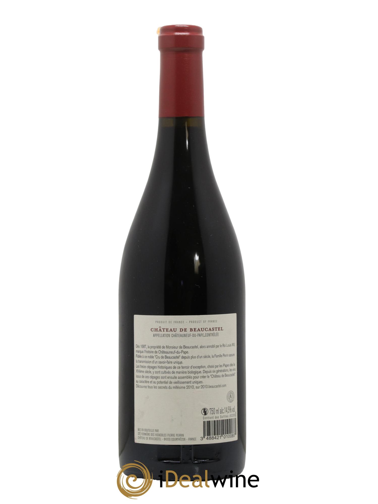 Châteauneuf-du-Pape Château de Beaucastel Famille Perrin 2010 - Lot de 1 bouteille - 1