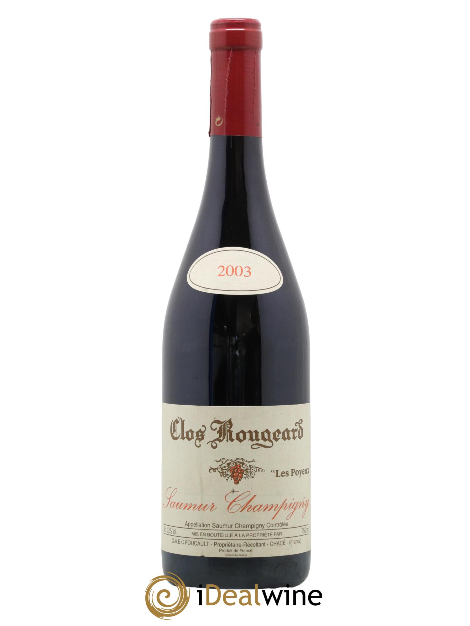 Saumur-Champigny Les Poyeux Clos Rougeard 2003 - Lot de 1 bouteille - 0