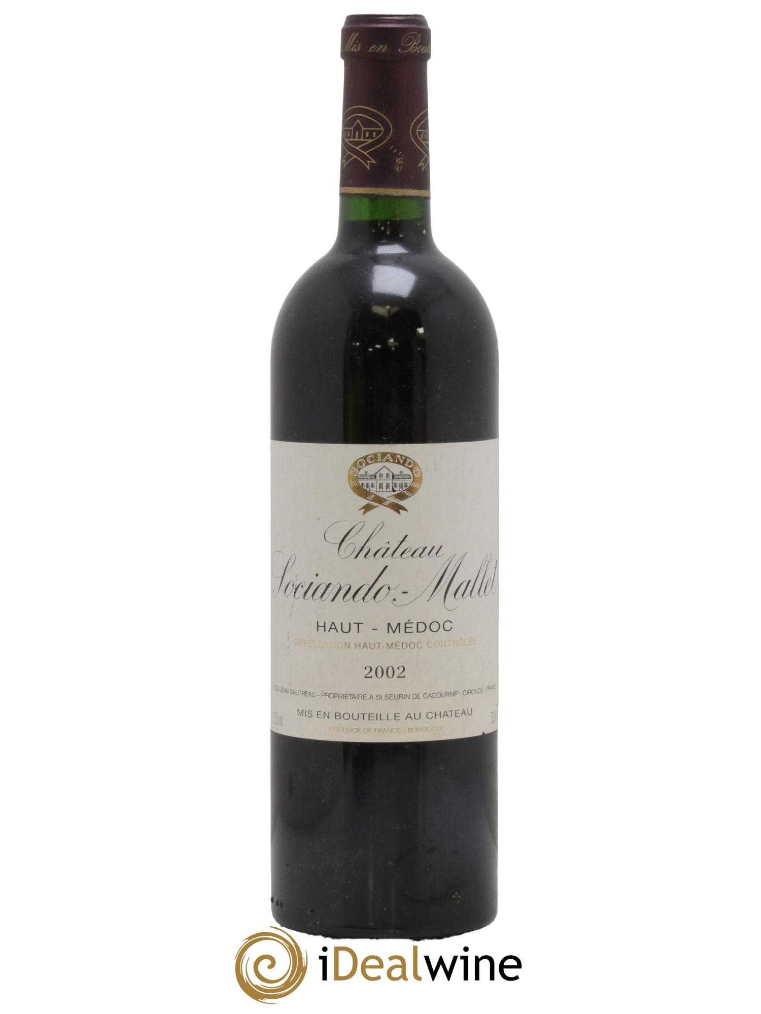 Château Sociando Mallet 2002 - Lot of 1 bottle - 0