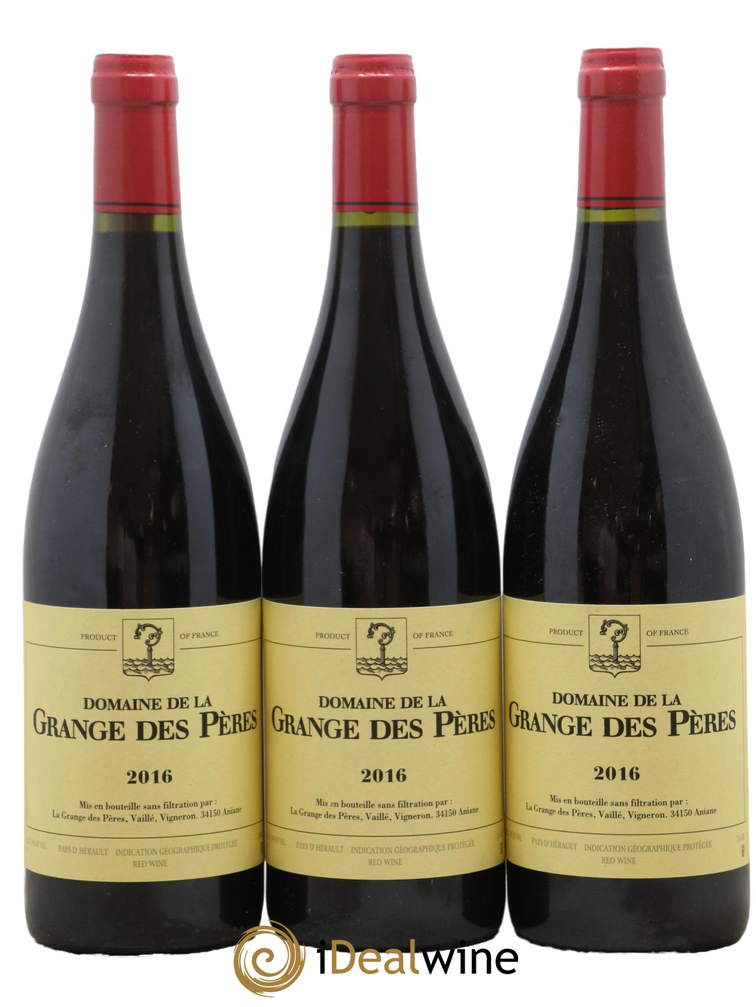 Pays d'Hérault Grange des Pères Laurent Vaillé 2016 - Lot de 3 bouteilles - 0