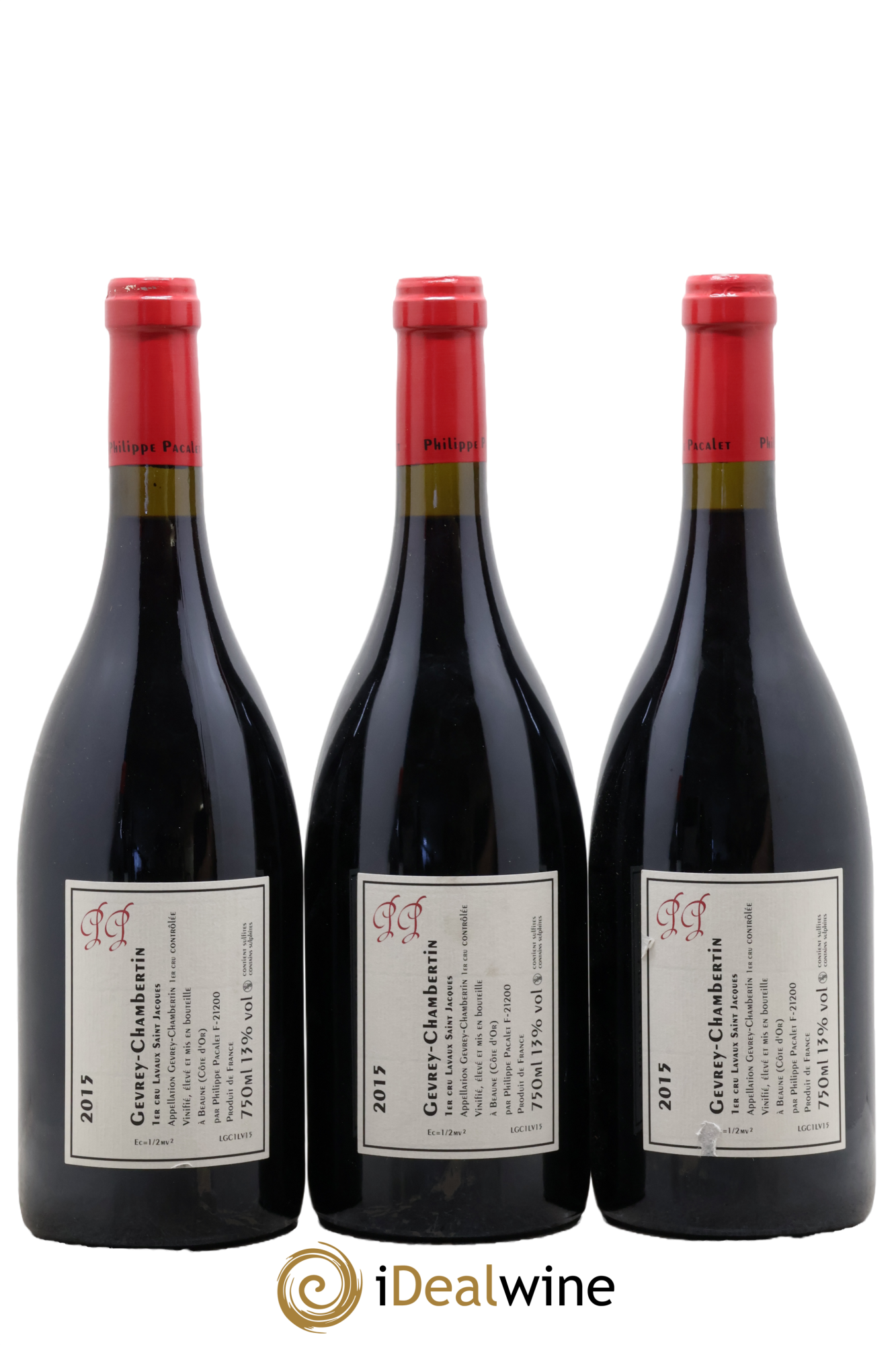 Gevrey-Chambertin 1er Cru Lavaux Saint-Jacques Philippe Pacalet 2015 - Lotto di 3 bottiglie - 1