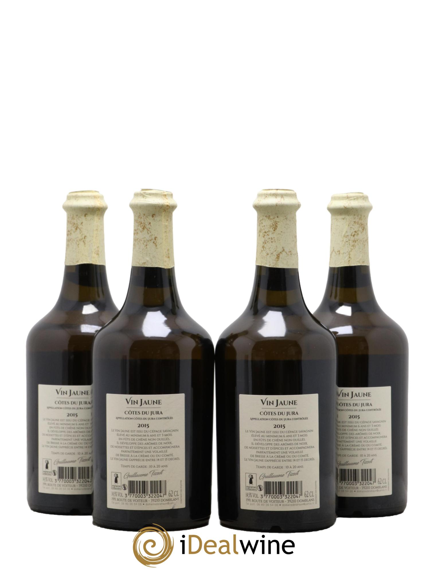 Côtes du Jura Vin Jaune Domaine De Lahaye Guillaume Tissot 2015 - Lot de 4 clavelins - 1