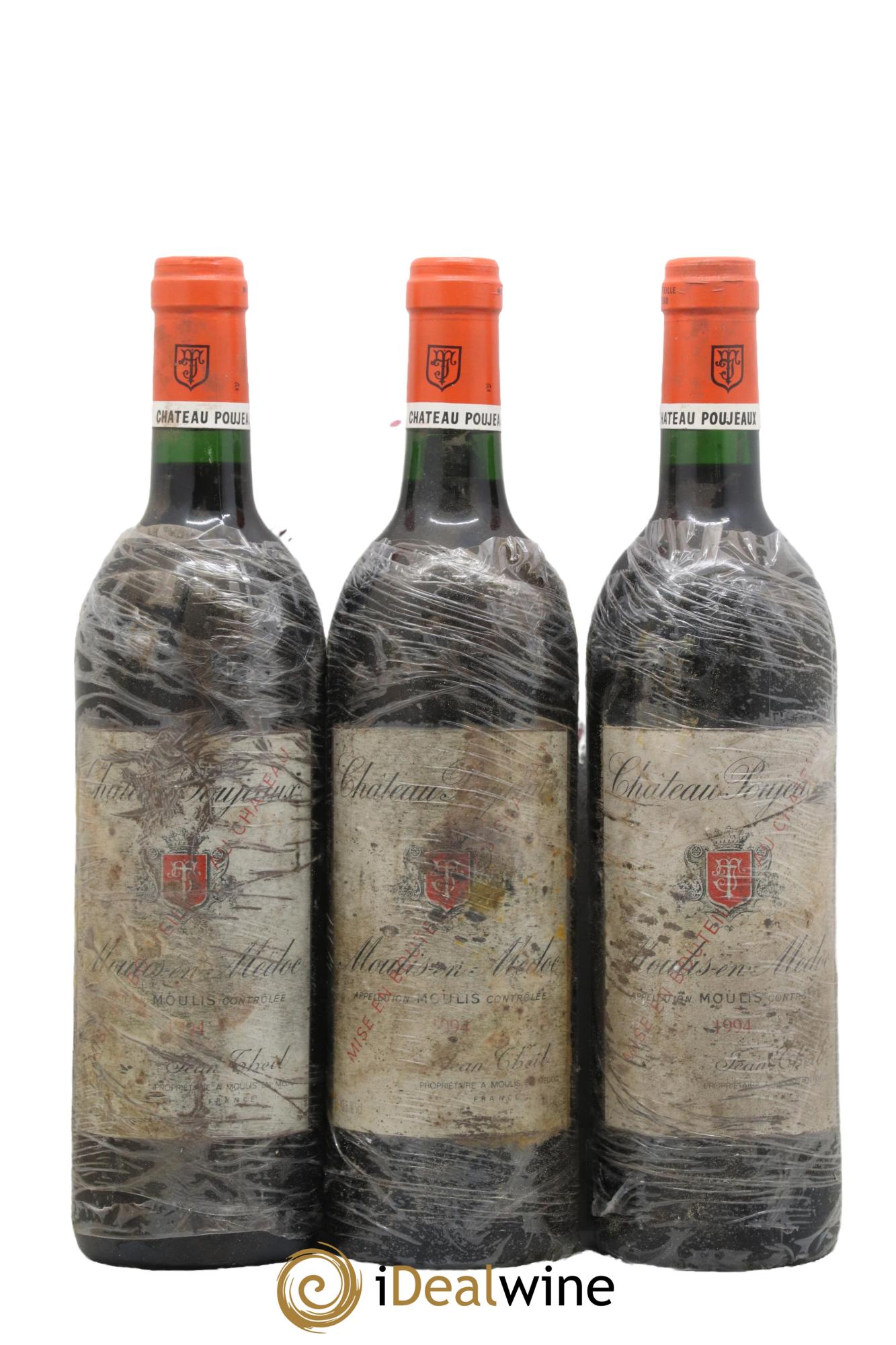 Château Poujeaux 1994 - Lot of 3 bottles - 0