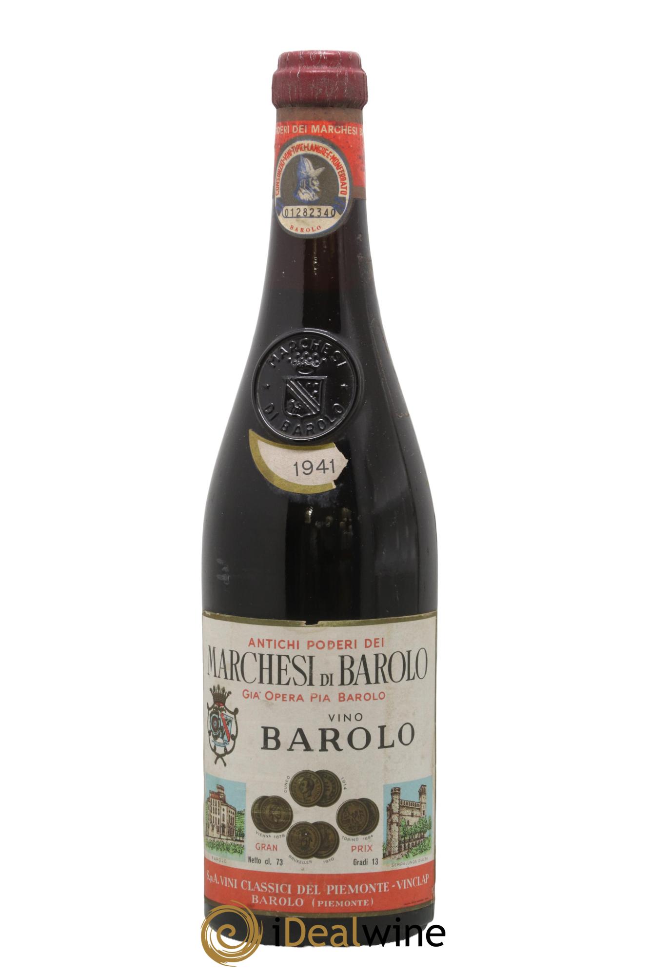 Barolo DOCG Marchesi di Barolo 1941 - Lot de 1 bouteille - 0