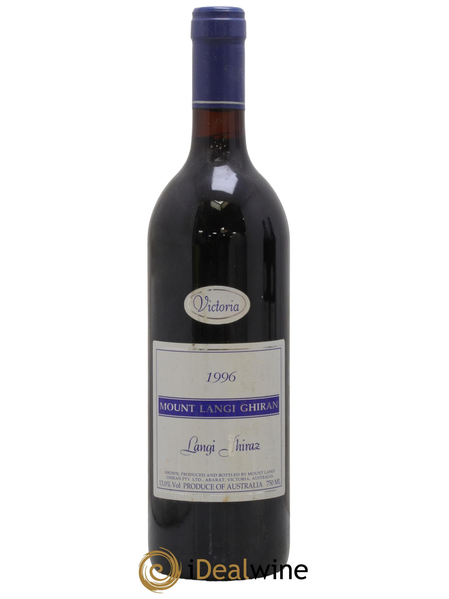 Grampians Mount Langi Ghiran Langi Shiraz 1996 - Lot de 1 bouteille - 0
