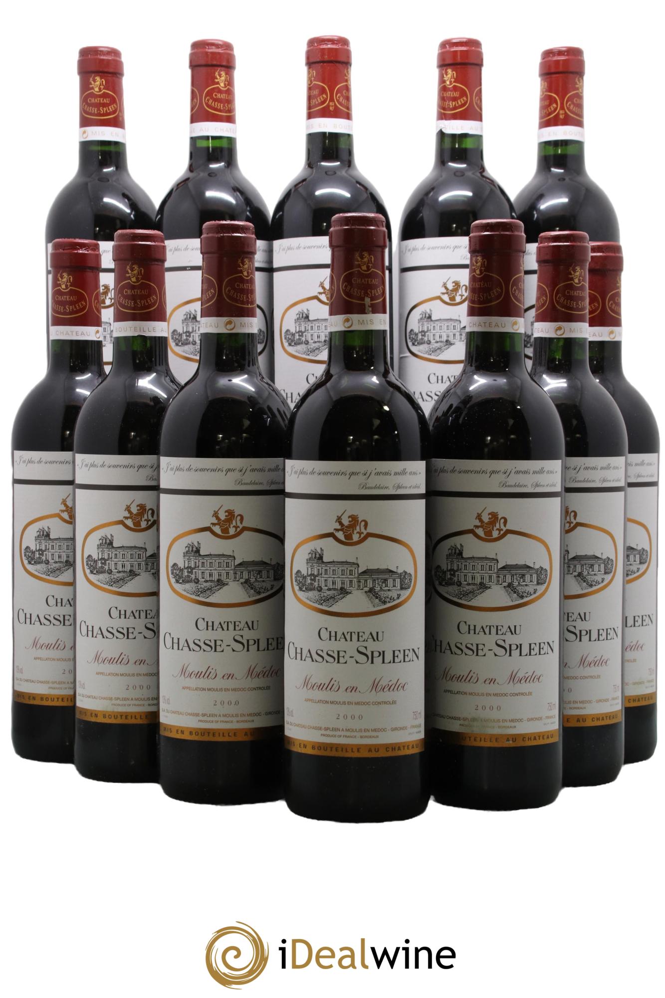 Château Chasse Spleen 2000 - Lot de 12 bouteilles - 0