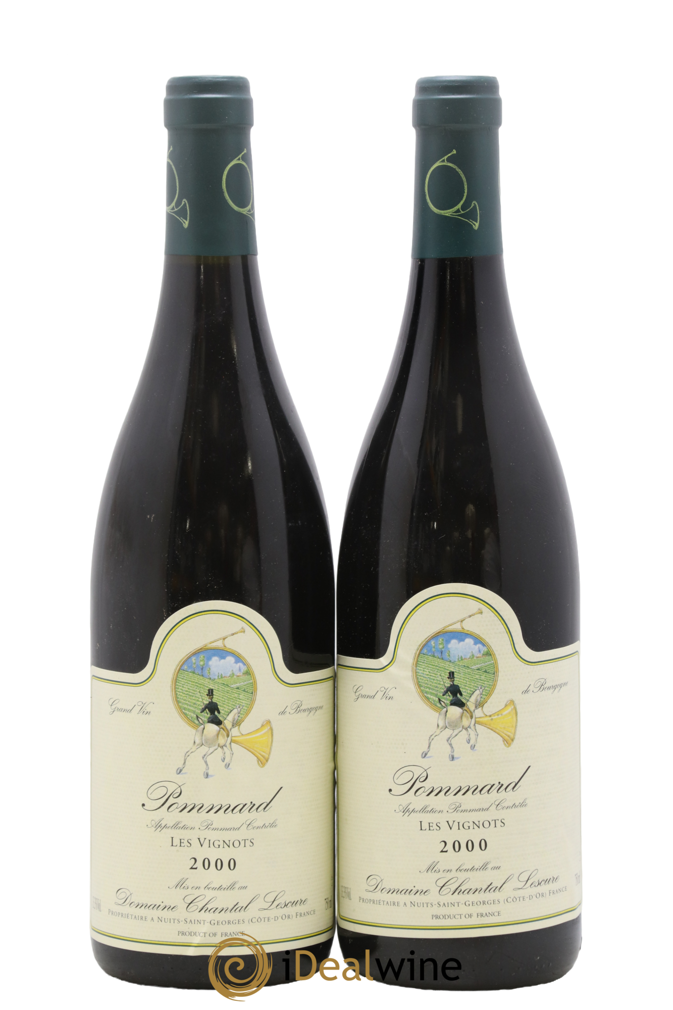 Pommard Les Vignots Chantal Lescure 2000 - Lot of 2 bottles - 0