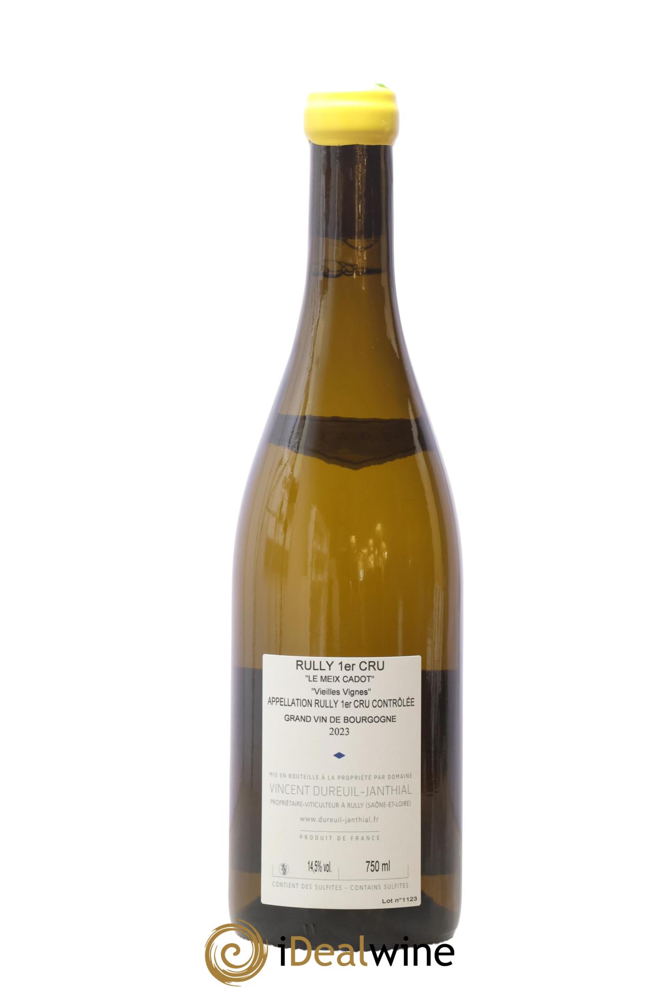 Rully 1er Cru Le Meix Cadot Vieilles Vignes Vincent Dureuil-Janthial 2023 - Posten von 1 Flasche - 1