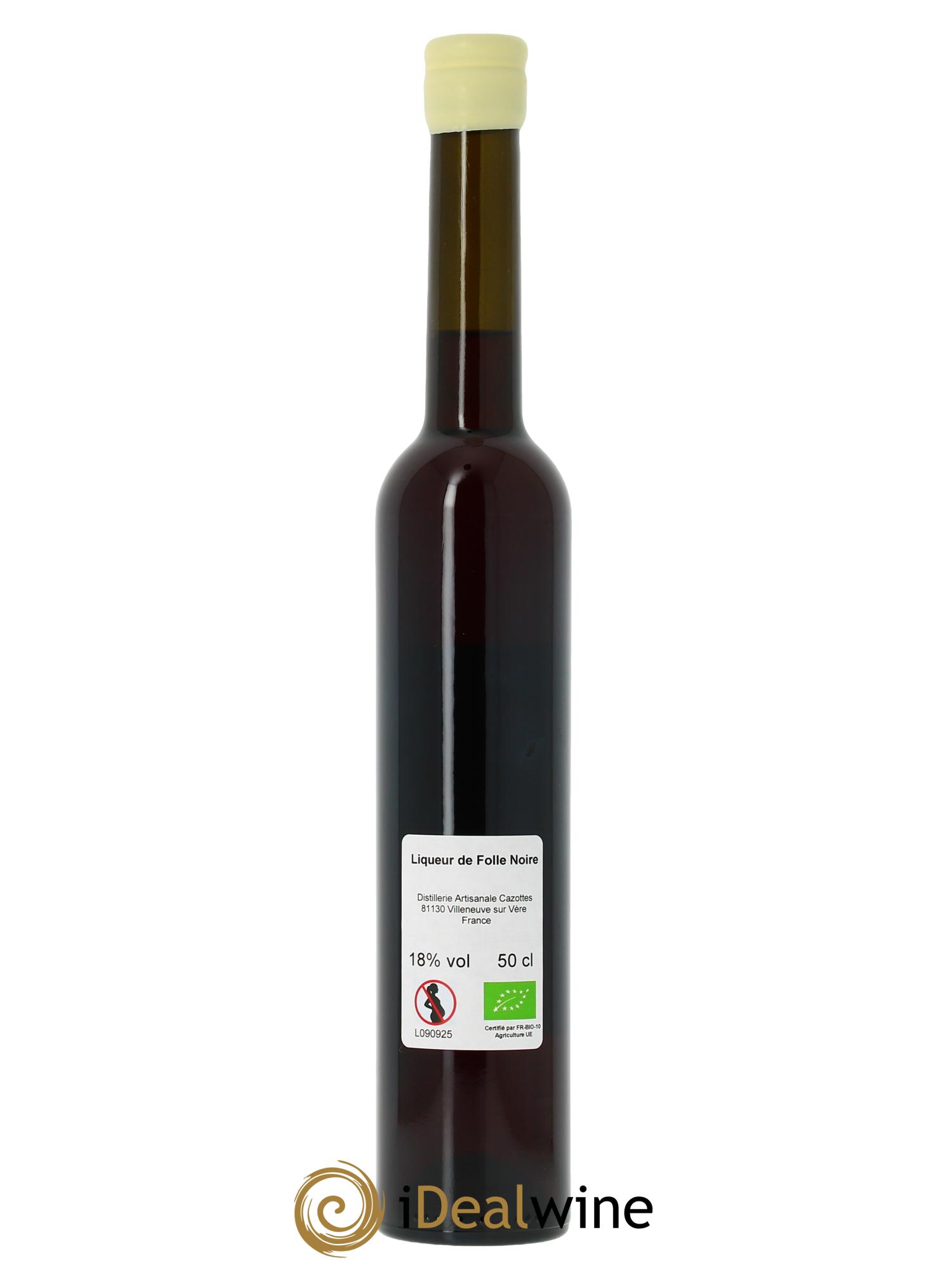 Liqueur Folle Noire Distillerie Cazottes  - Lot de 1 bouteille - 1