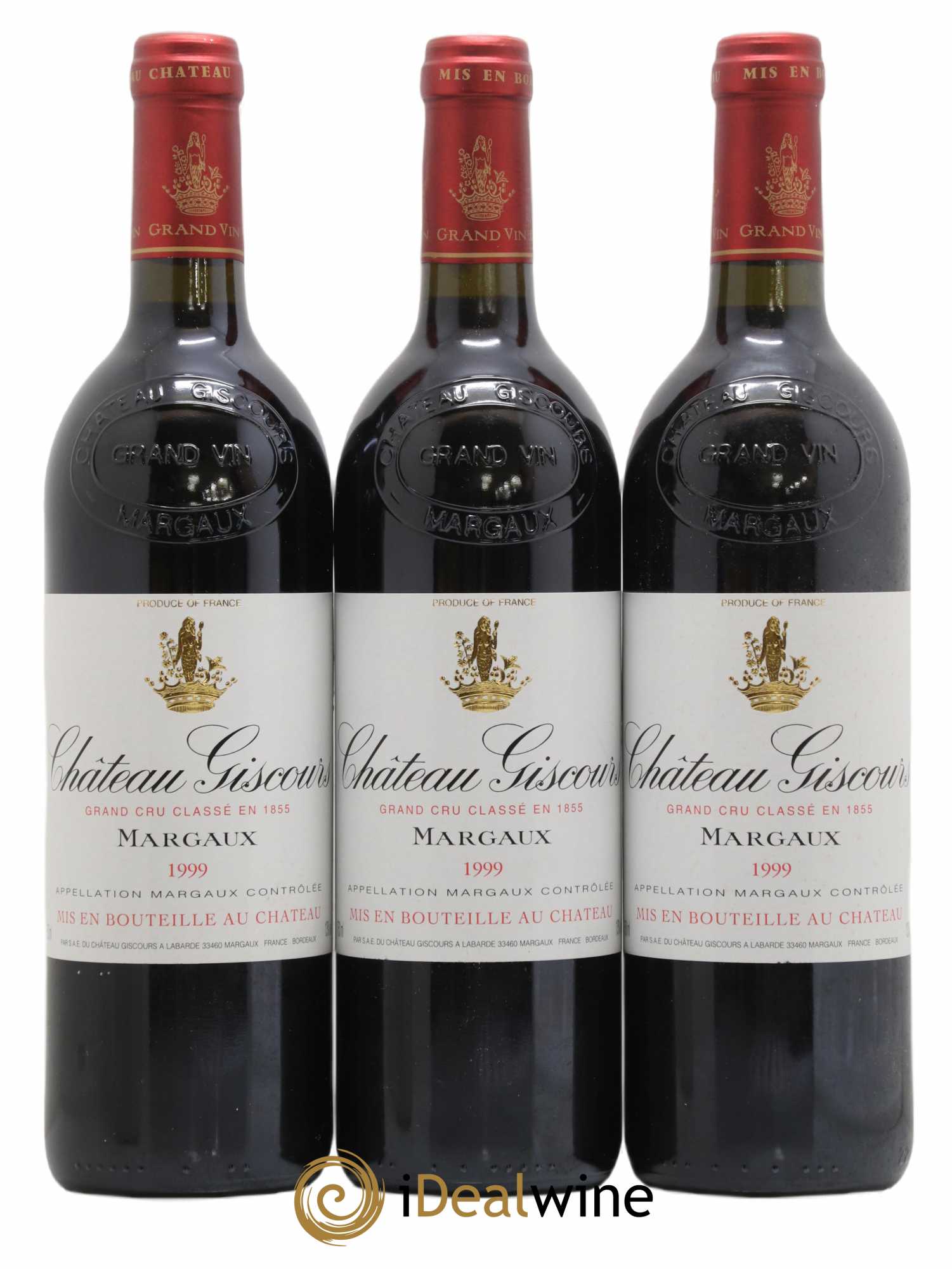 Château Giscours 3ème Grand Cru Classé 1999 - Lot de 3 bouteilles - 0