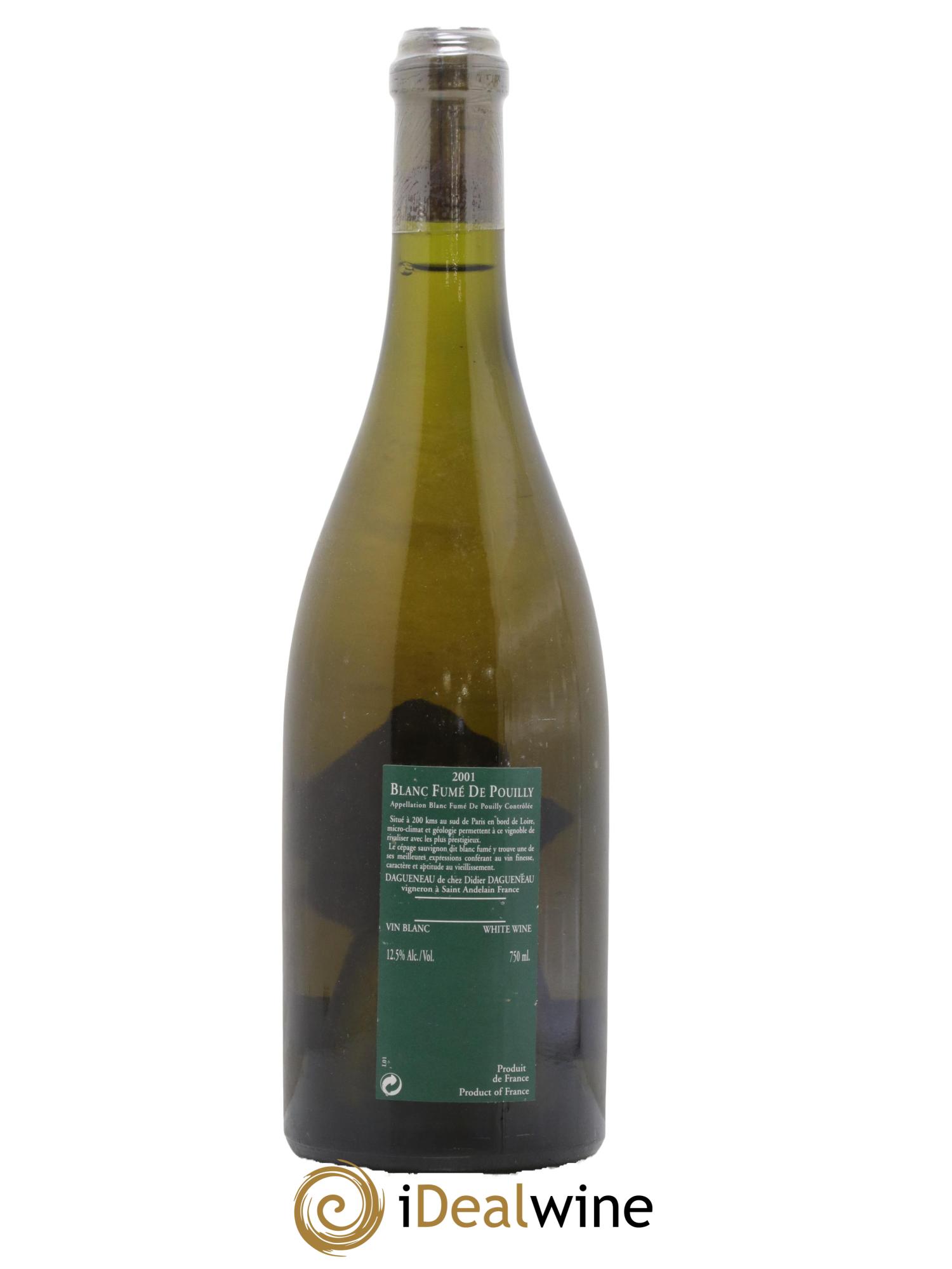 Vin de France (anciennement Pouilly-Fumé) Silex Dagueneau (Domaine Didier - Louis-Benjamin) 2001 - Lot de 1 bouteille - 1