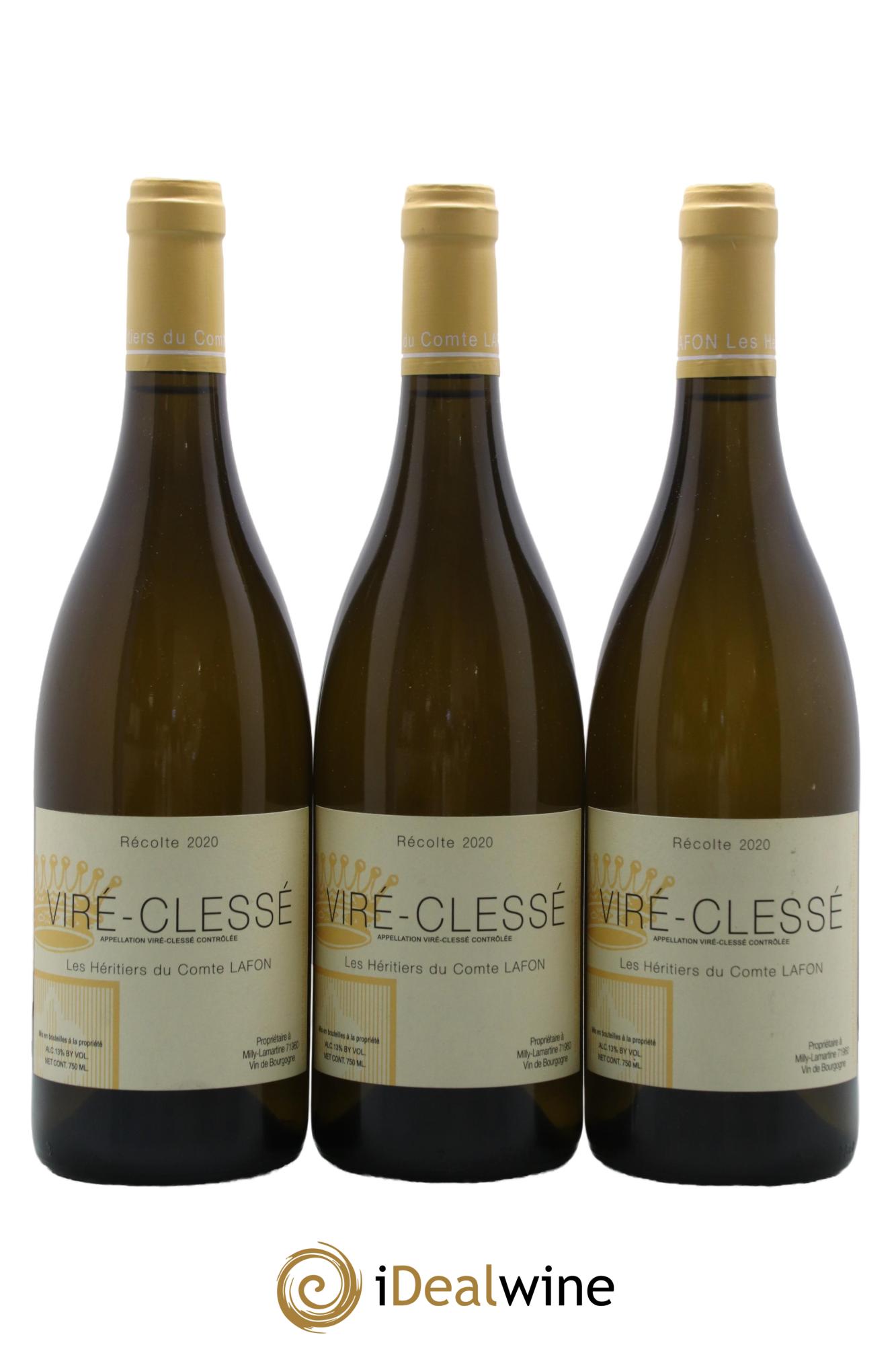 Viré-Clessé Héritiers du Comte Lafon (Domaine des) 2020 - Lot de 3 bouteilles - 0