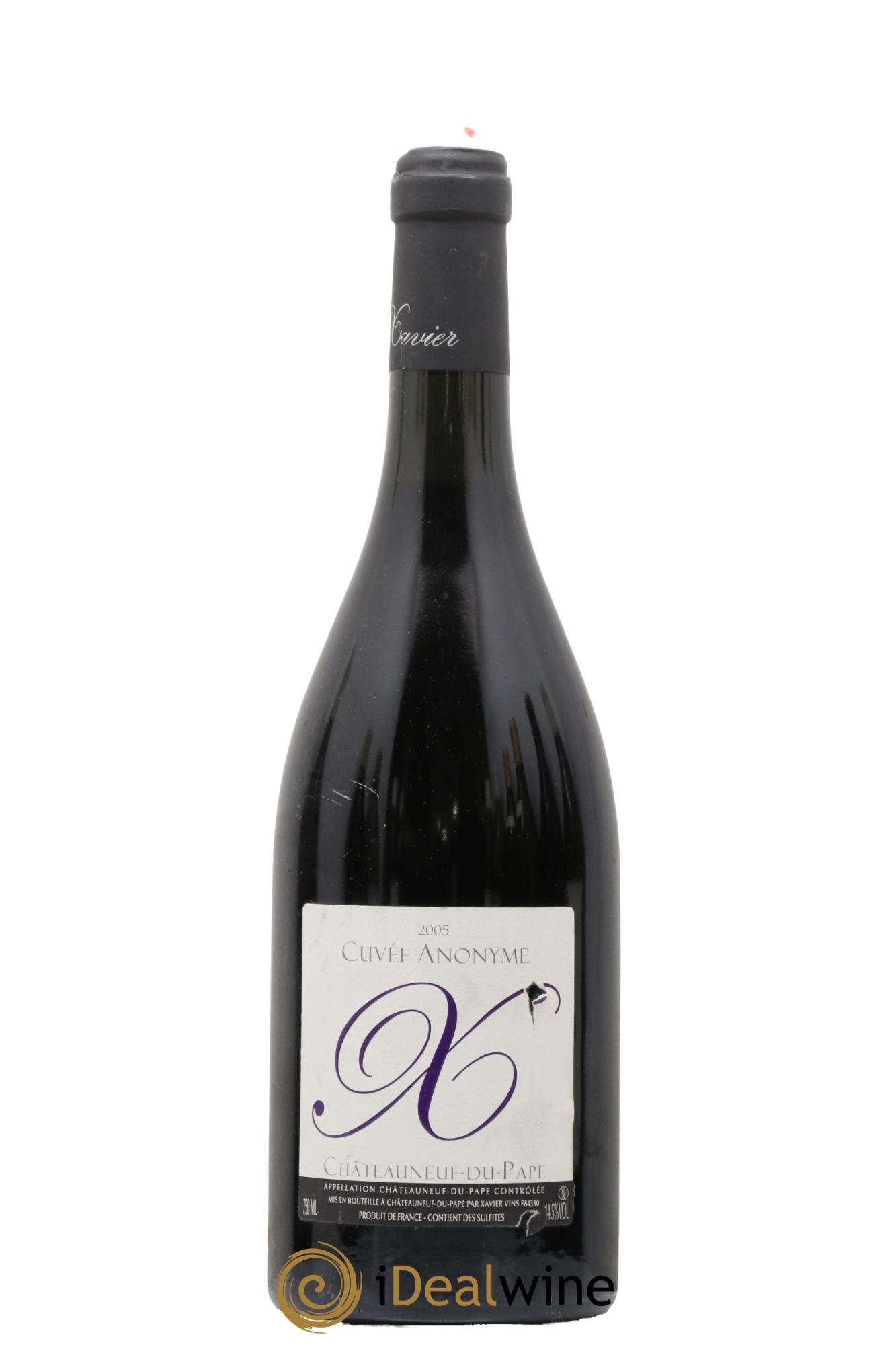 Châteauneuf-du-Pape cuvée Anonyme Xavier Vins 2005 - Lot de 1 bouteille - 0