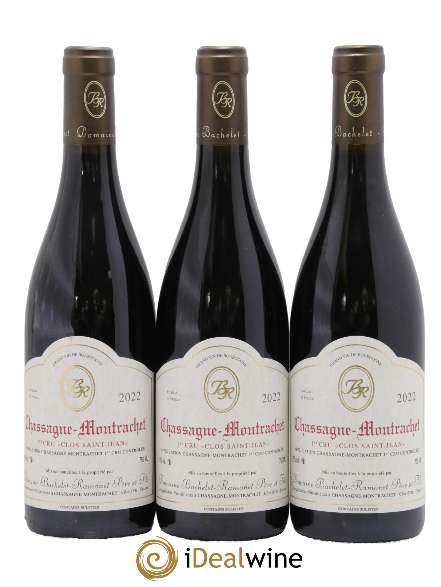 Chassagne-Montrachet 1er Cru Clos Saint-Jean Bachelet-Ramonet (Domaine) 2022 - Lotto di 3 bottiglie - 0