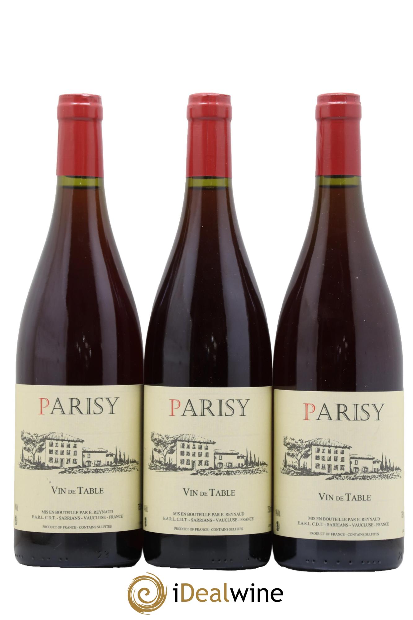 Vin de Table Parisy Emmanuel Reynaud - Posten von 3 Flaschen - 0