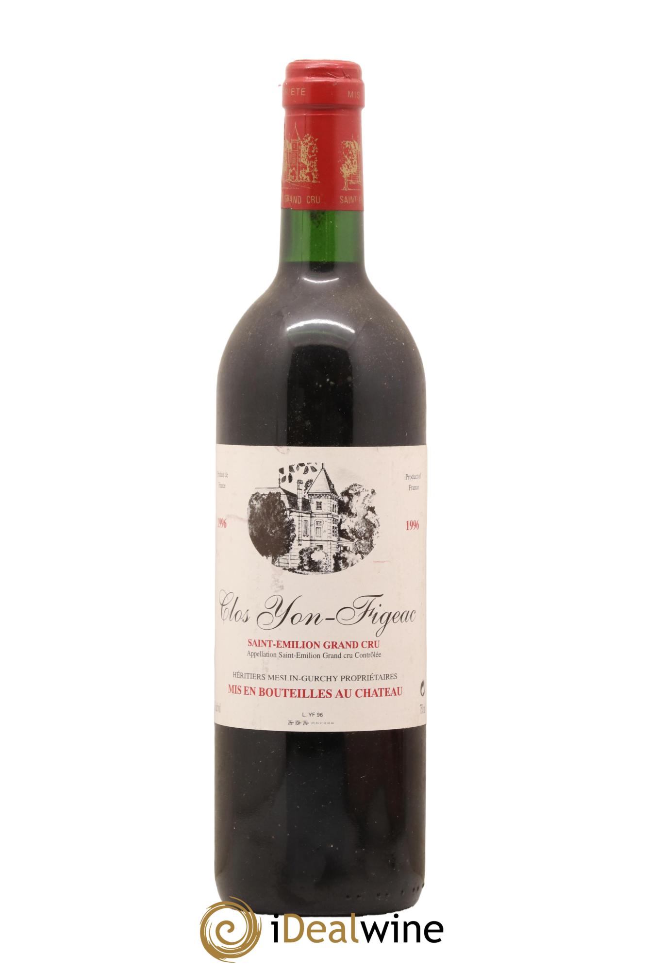 Saint-Émilion Grand Cru Clos Yon Figeac 1996 - Lot de 1 bouteille - 0