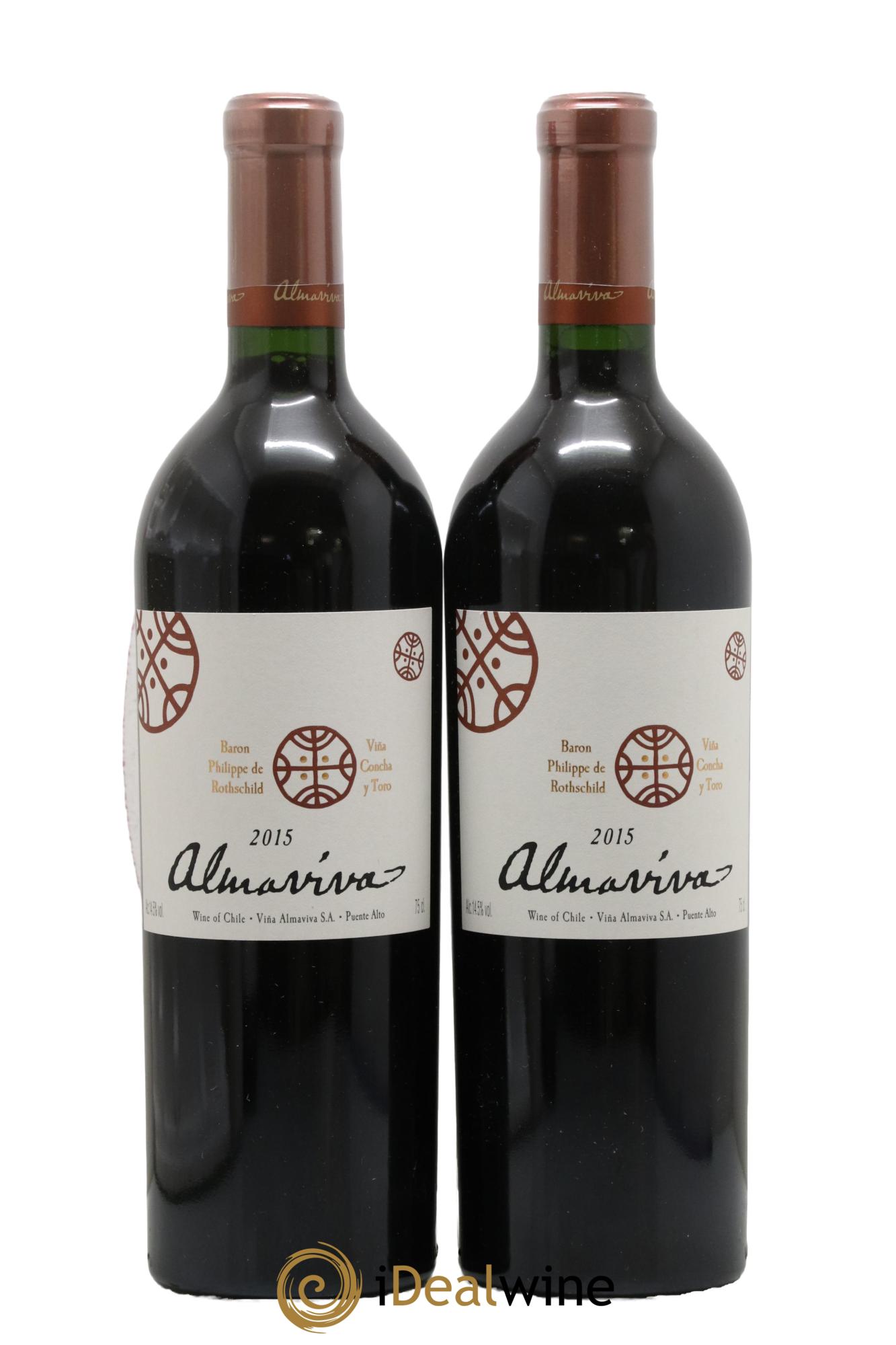 Chili Almaviva Baron P. de Rothschild Concha y Toro 2015 - Lot of 2 bottles - 0