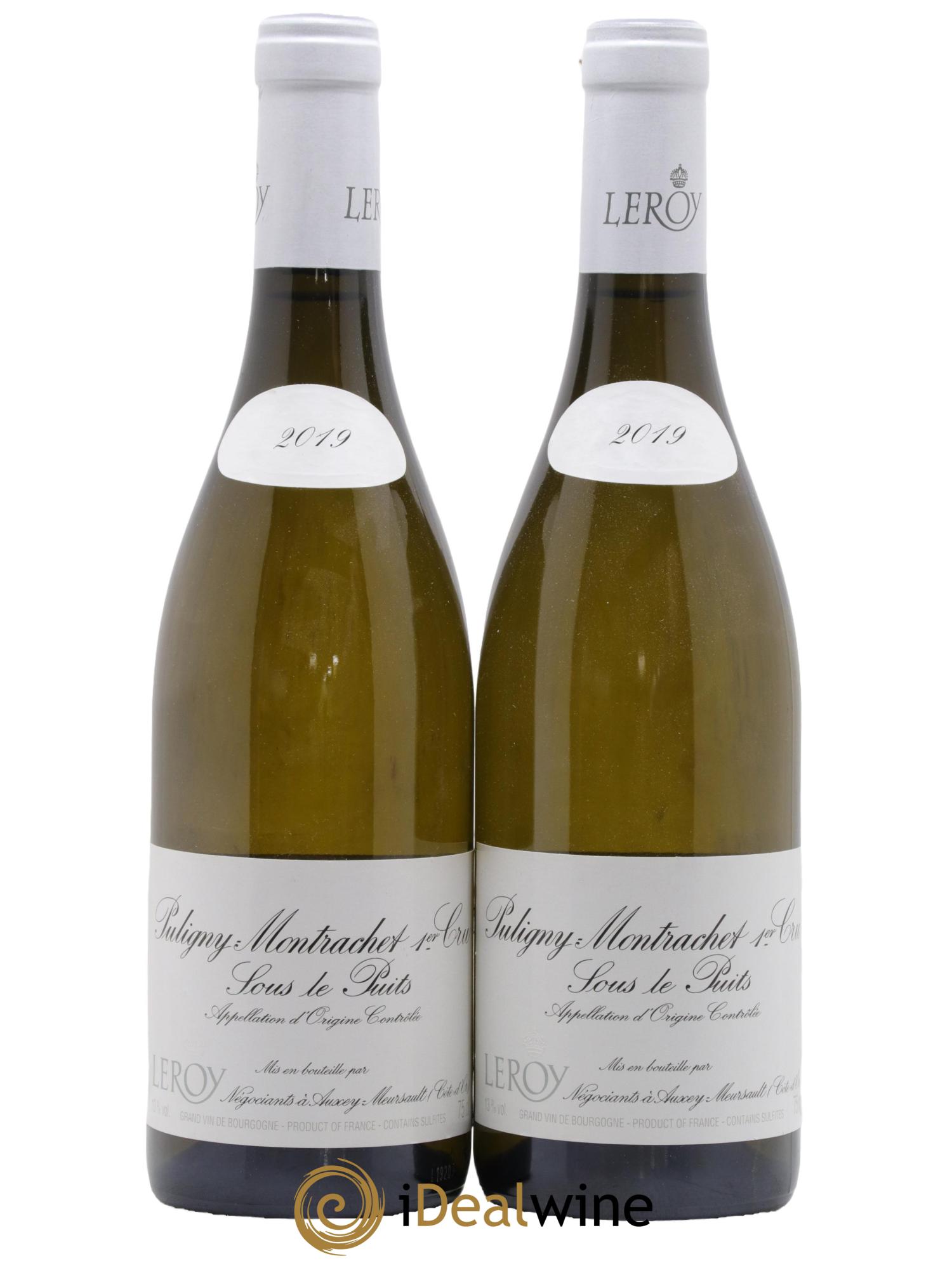 Puligny-Montrachet 1er Cru Sous le Puits Leroy SA 2019 - Lot de 2 bouteilles - 0