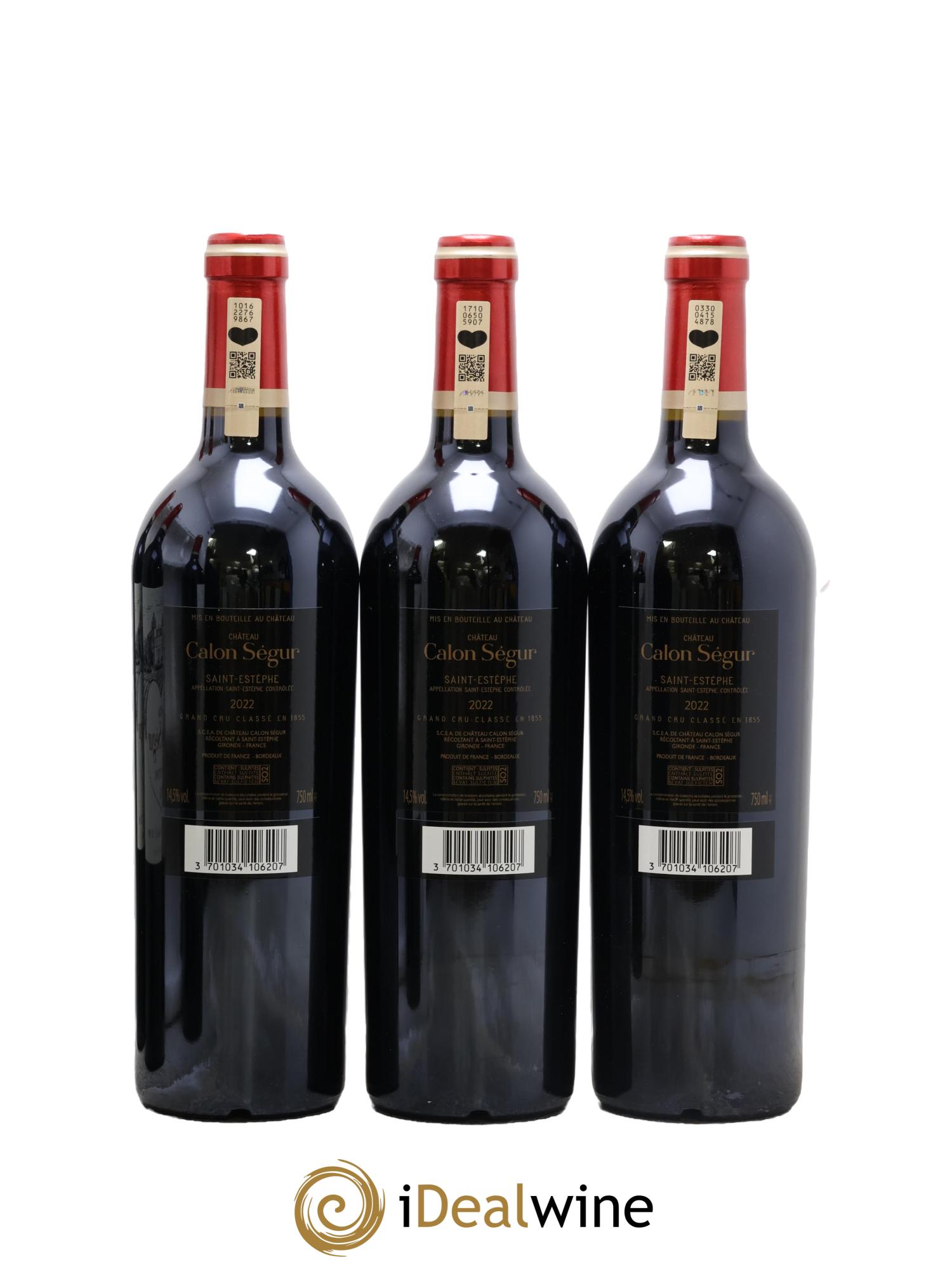 Château Calon Ségur 3ème Grand Cru Classé 2022 - Lot de 6 bouteilles - 2