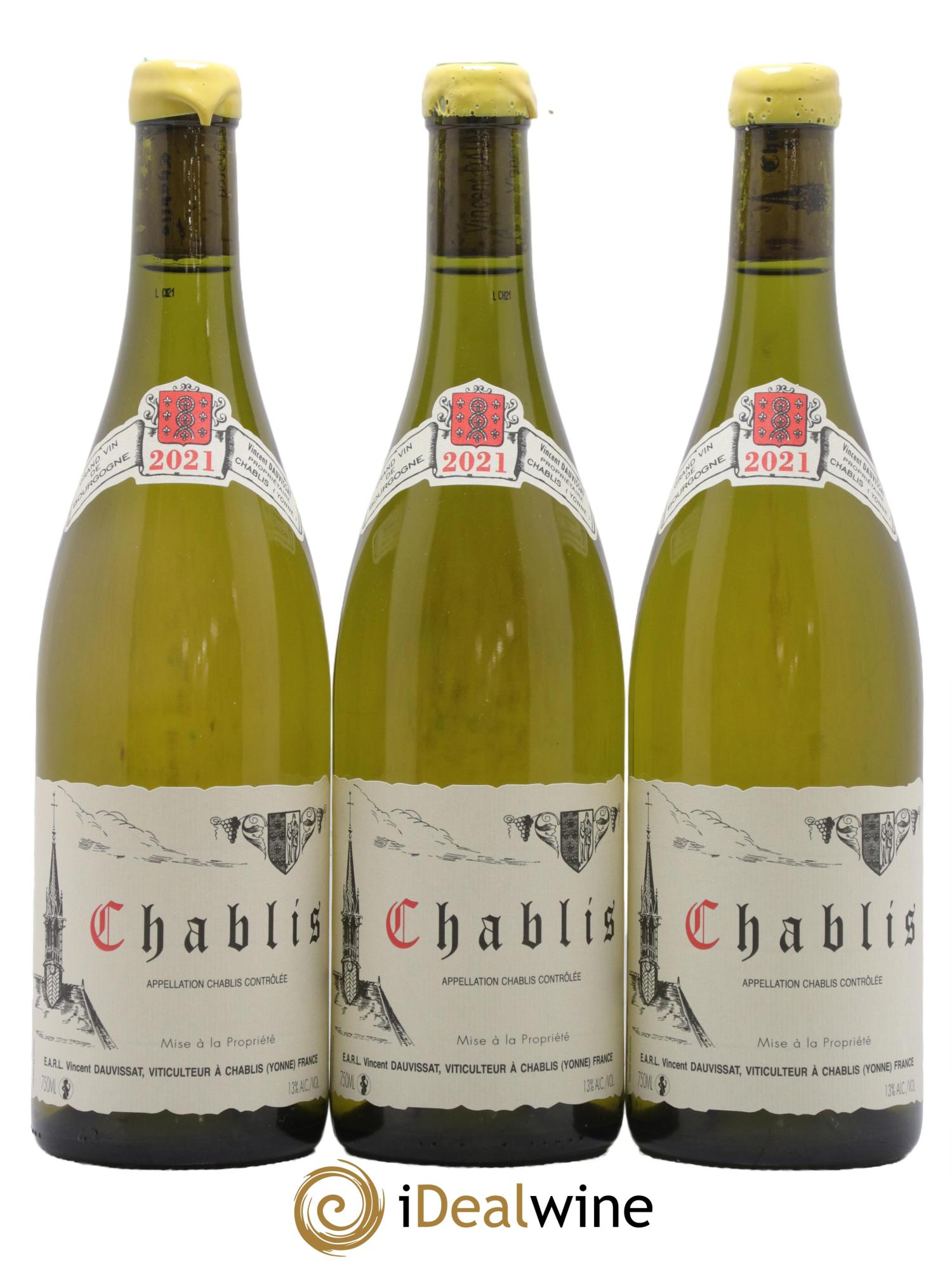 Chablis Vincent Dauvissat (Domaine) 2021 - Lot de 3 bouteilles - 0