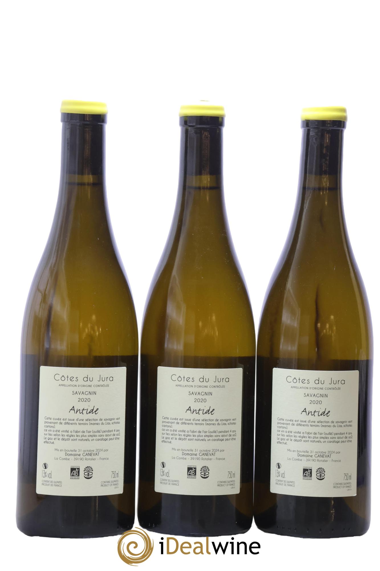 Côtes du Jura Savagnin Antide Jean-François Ganevat (Domaine) 2020 - Lot de 3 bouteilles - 1