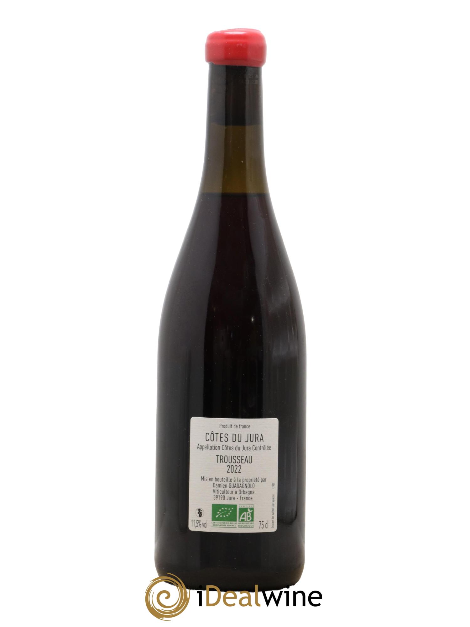 Côtes du Jura Trousseau Domaine Damien Guadagnolo 2022 - Lot de 1 bouteille - 1