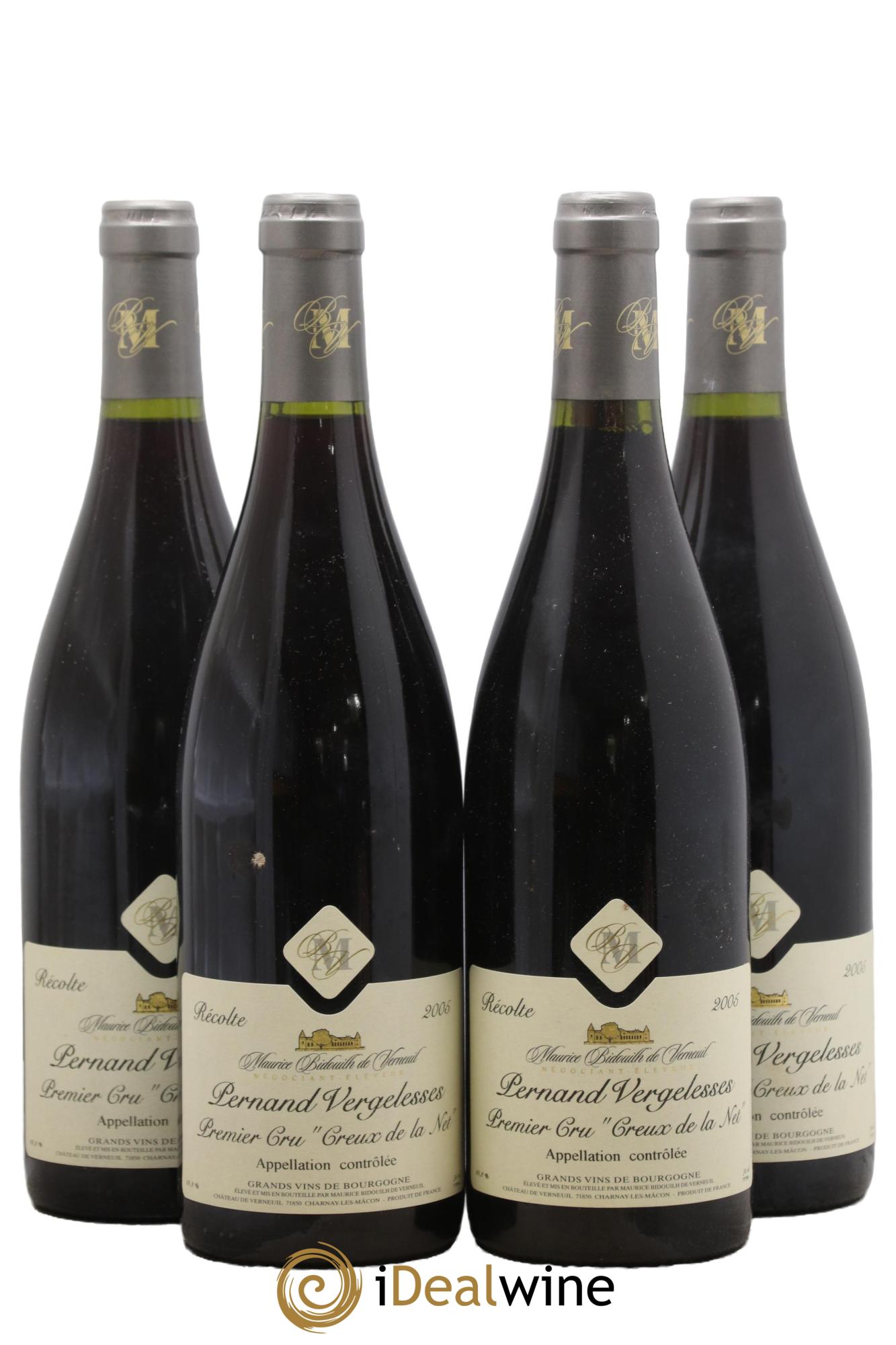 Pernand-Vergelesses 1er Cru Creux De La Net Maurice Bidouilh De Verneuil 2005 - Lot of 4 bottles - 0