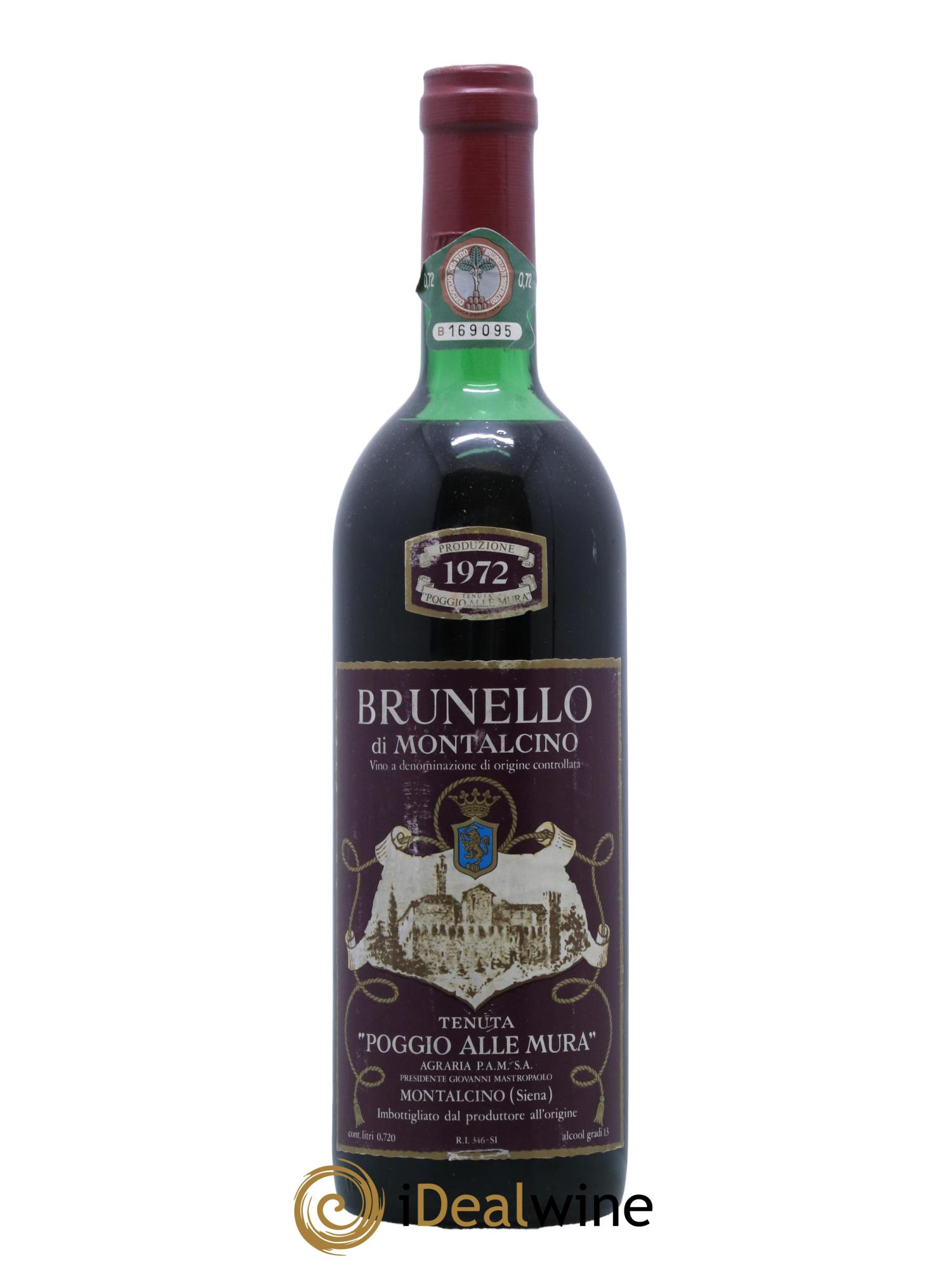 Brunello di Montalcino Poggio alle Mura 1972 - Lot de 1 bouteille - 0